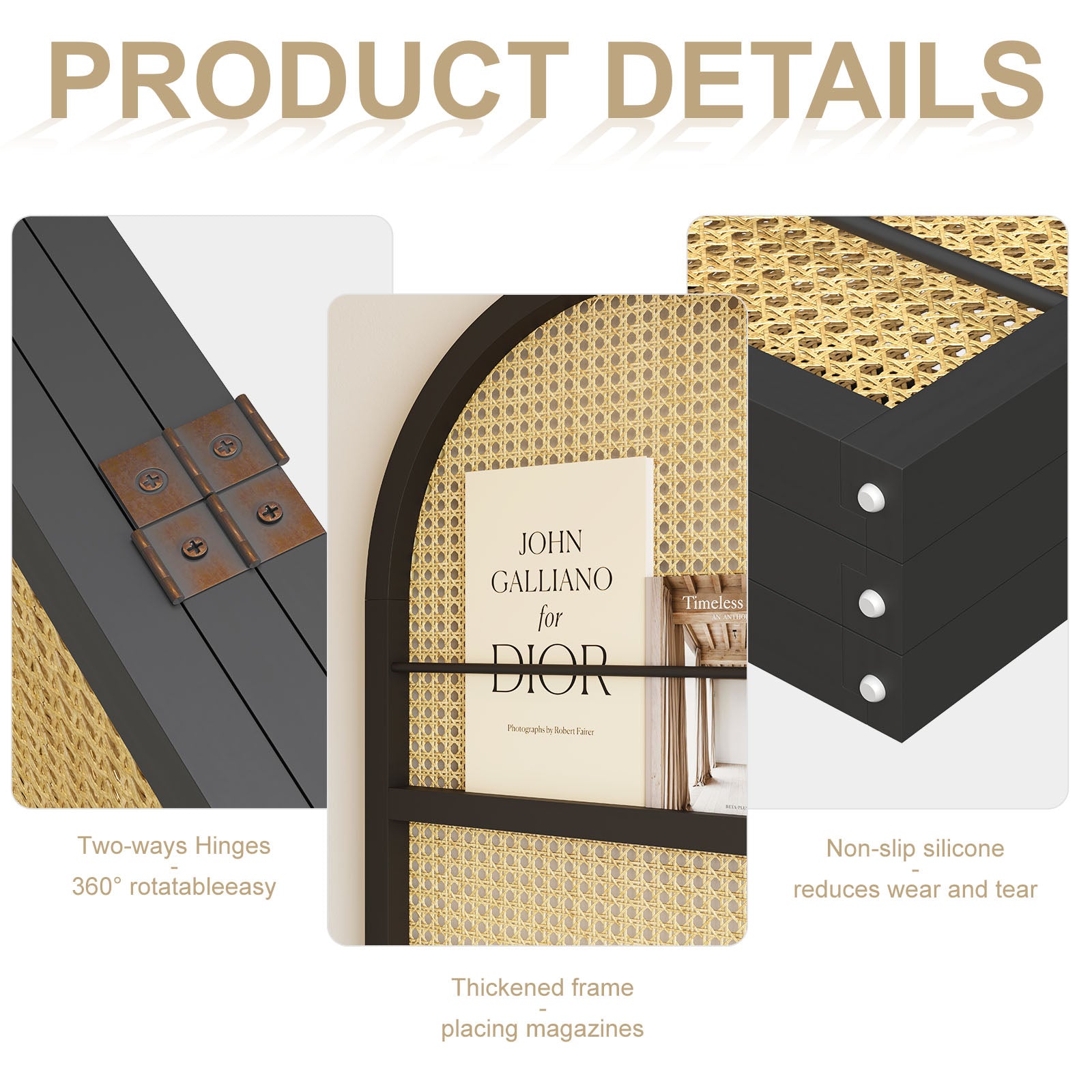 BOHO 67" Arched Folding Room Divider