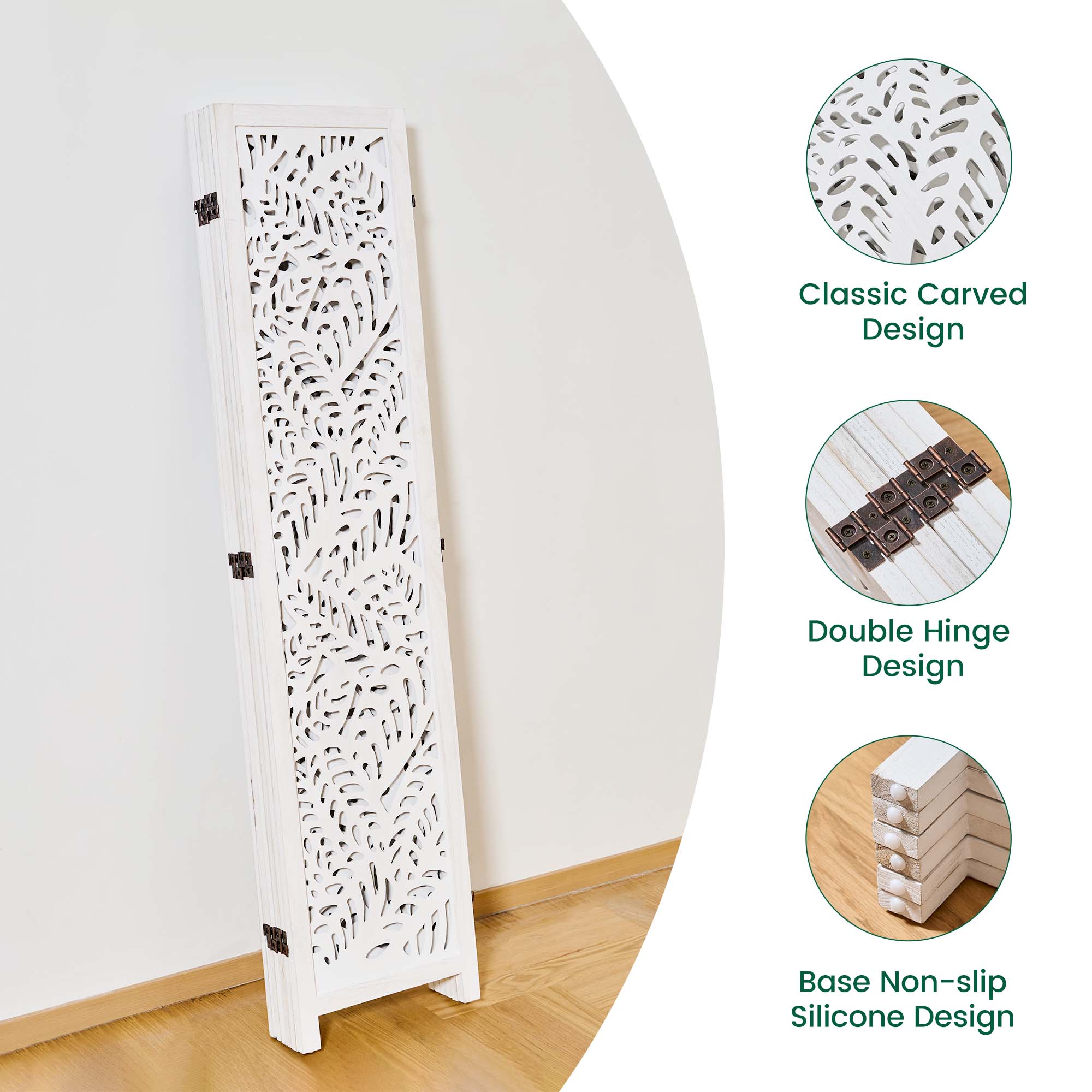 Sora 67" Solid Wood Room Divider