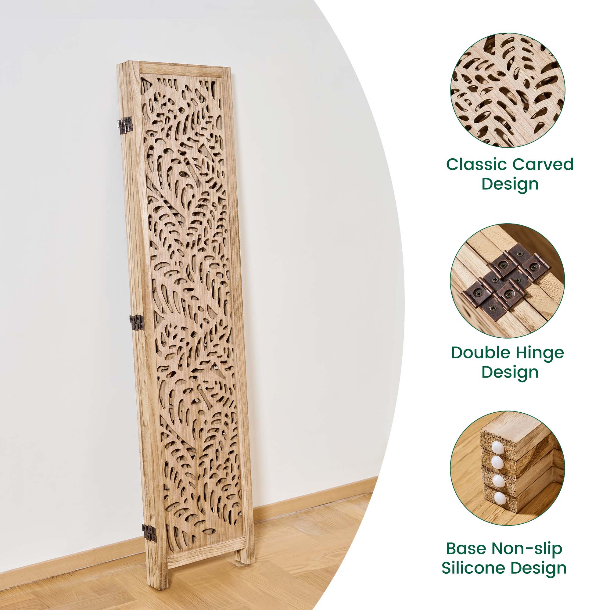 Sora 67" Solid Wood Room Divider