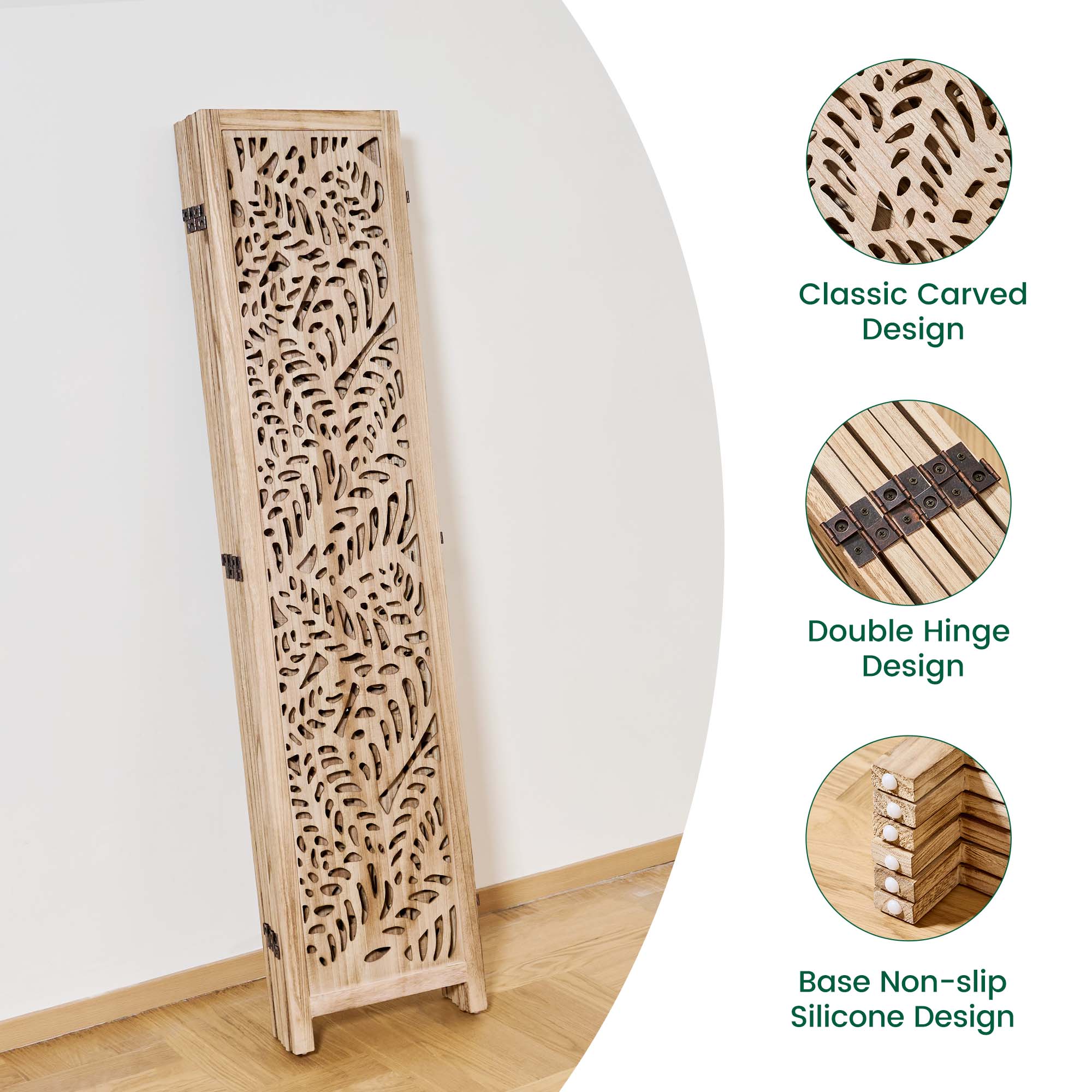 Sora 67" Solid Wood Room Divider