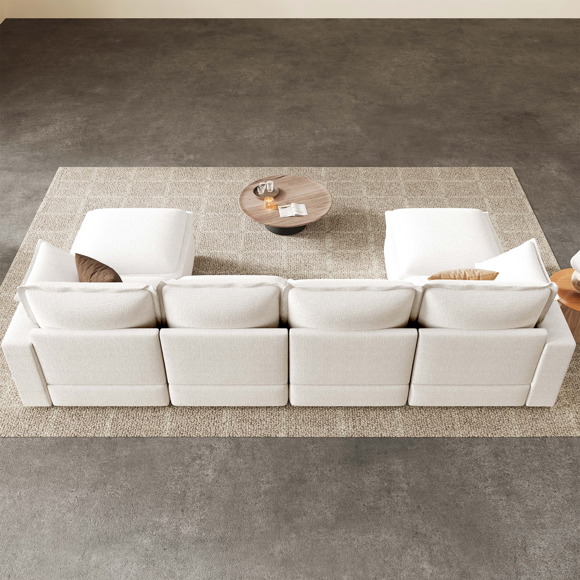 Densa U-Shaped Sectional Cloud Sofa | 3-4 Seater | Spring Cushion |97"-125"