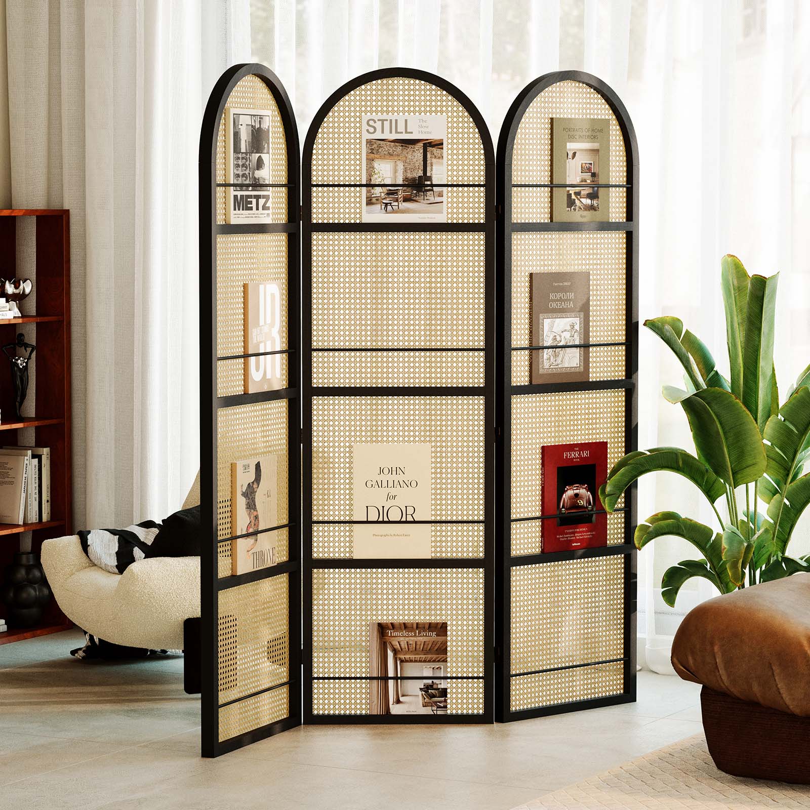 BOHO 67" Arched Folding Room Divider