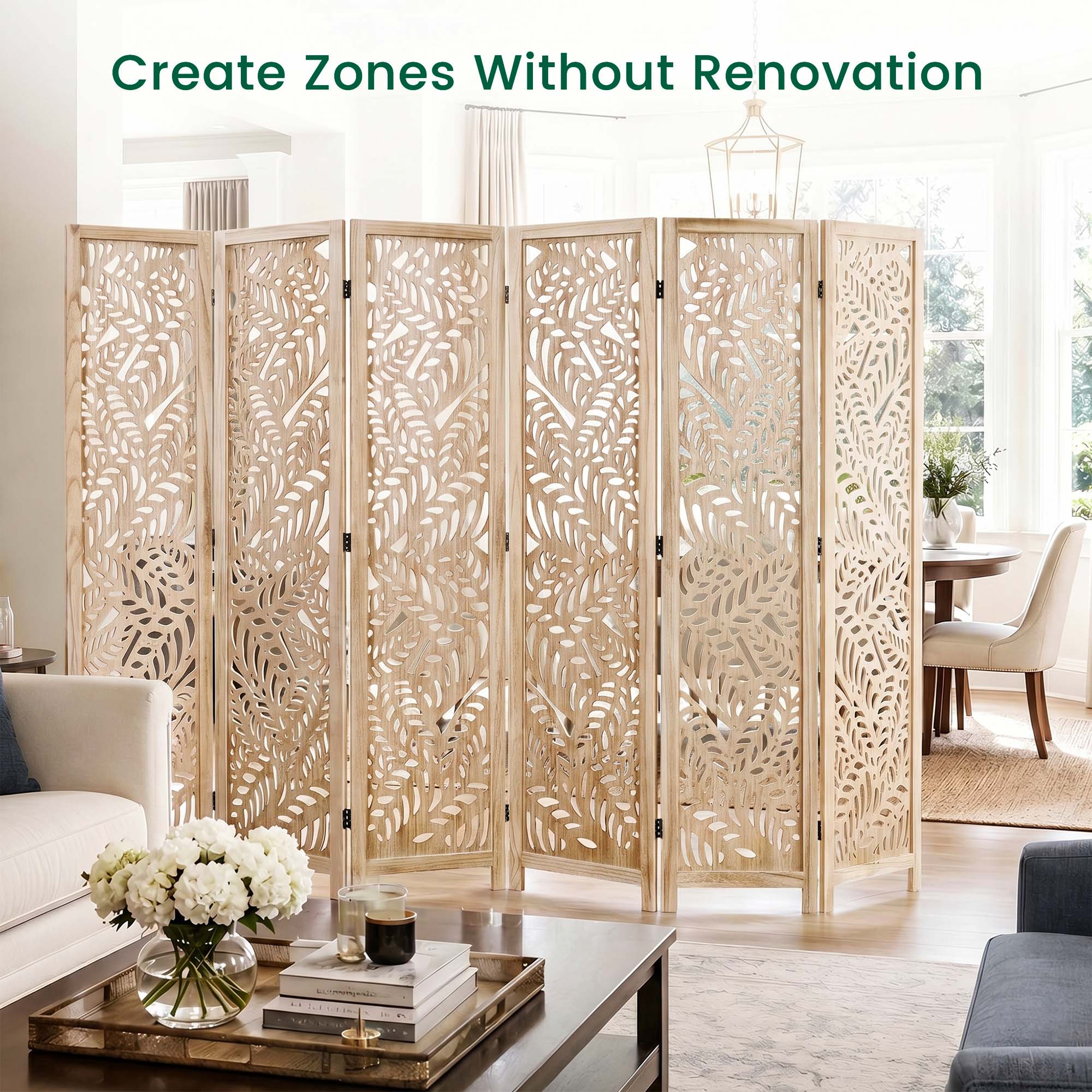Sora 67" Solid Wood Room Divider