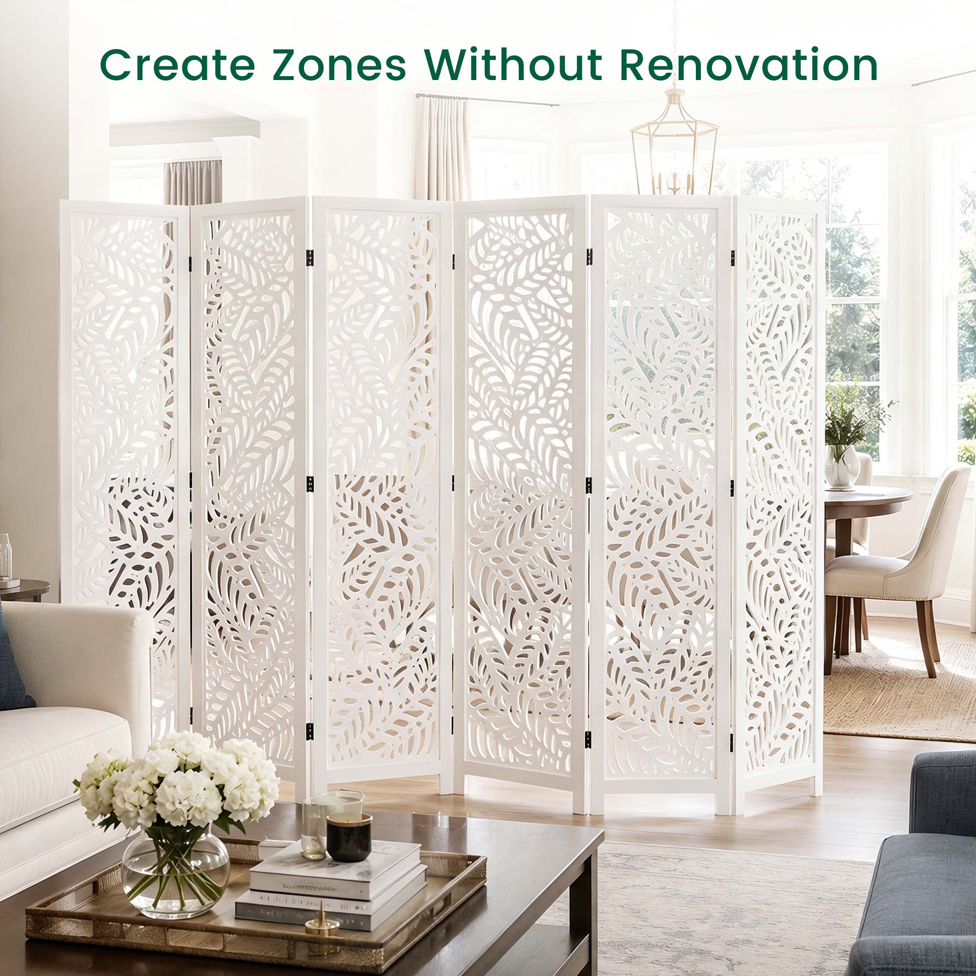 Sora 67" Solid Wood Room Divider