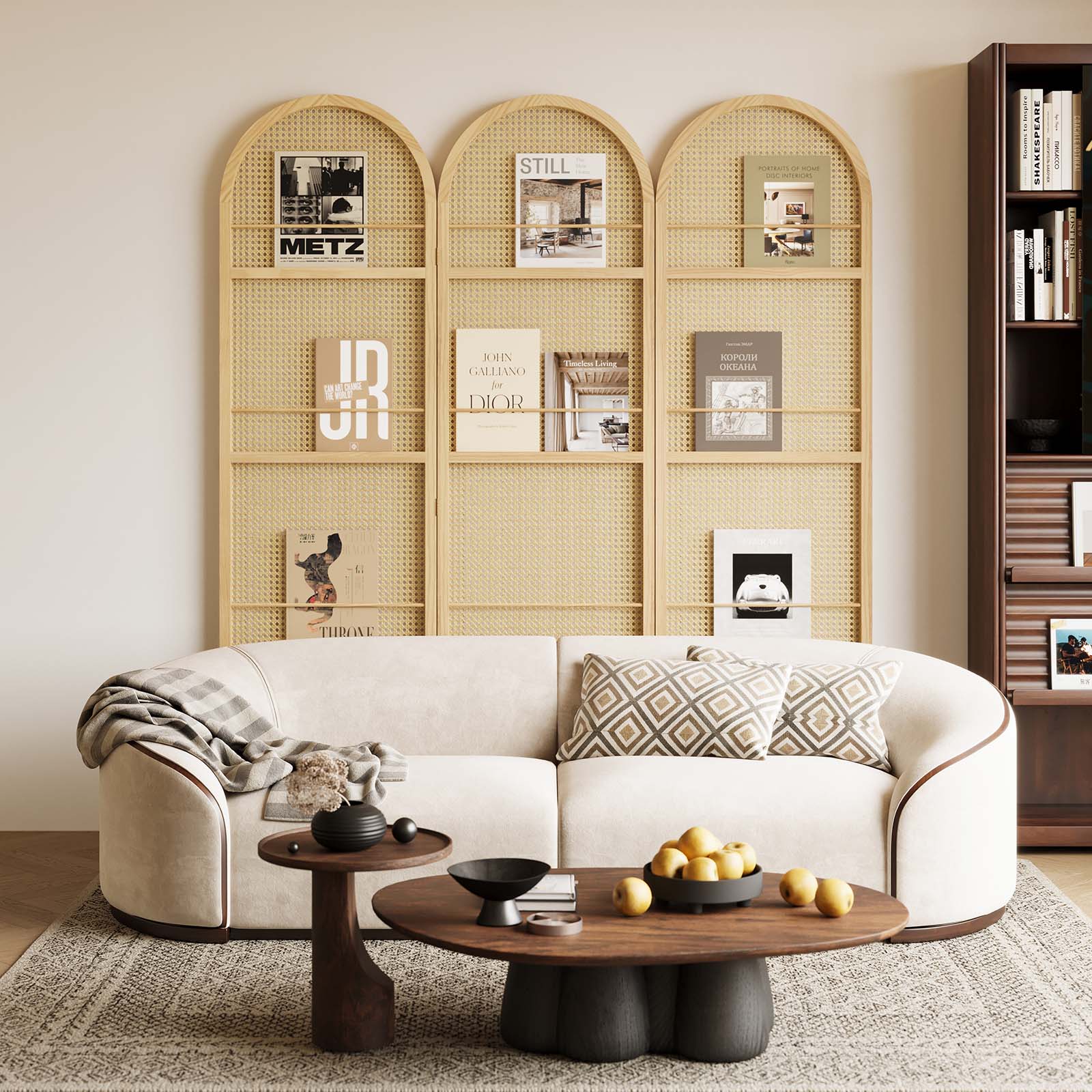 BOHO 67" Arched Folding Room Divider