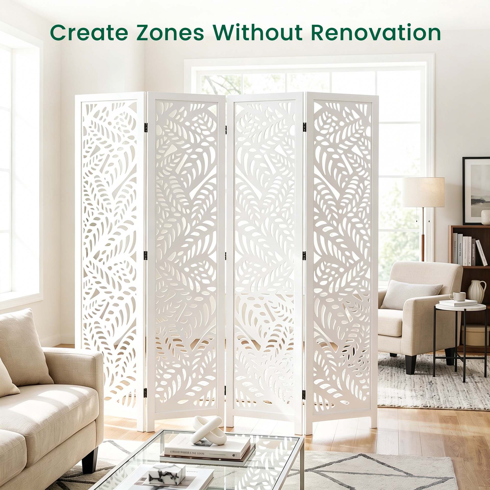 Sora 67" Solid Wood Room Divider
