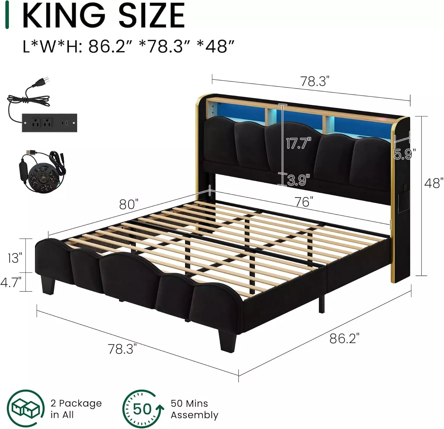 Melora Arch Velvet Bed Frame