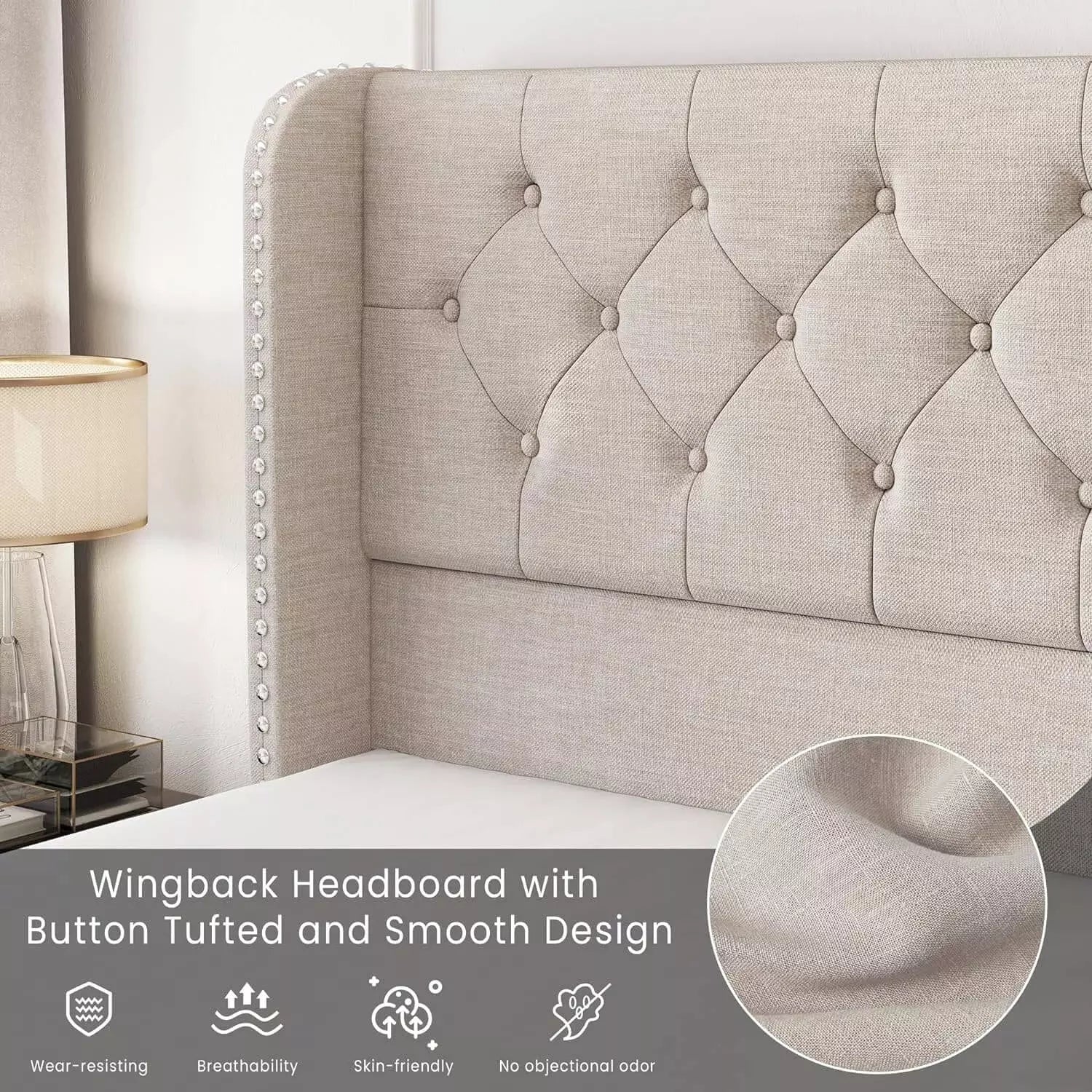 Korav Upholstered Bed Frame with Storage Drawers and LED lights