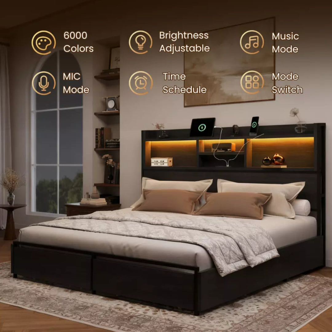 Strato Bookcase Bed Frame