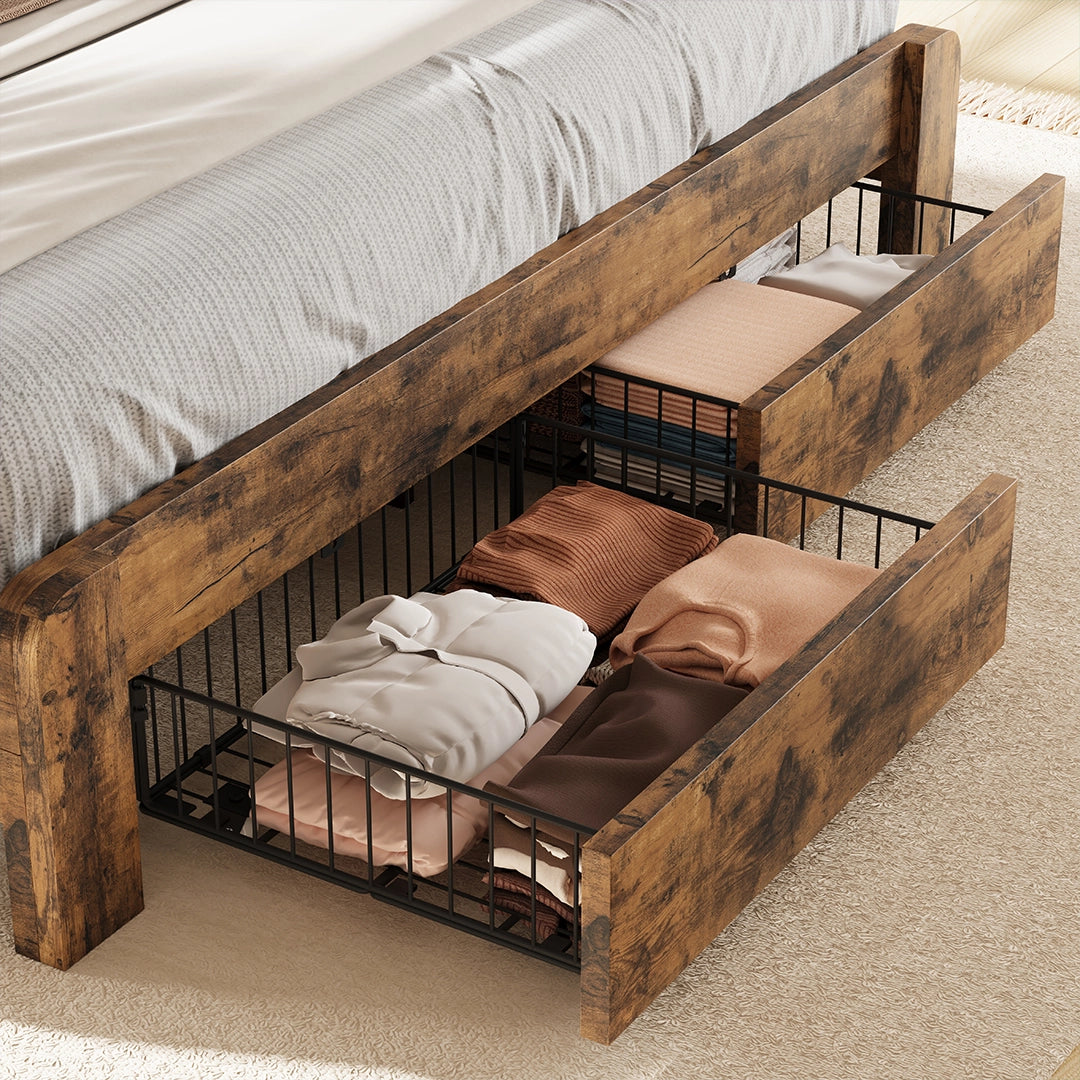 Aspen Bookcase Headboard Storage Bed Frame