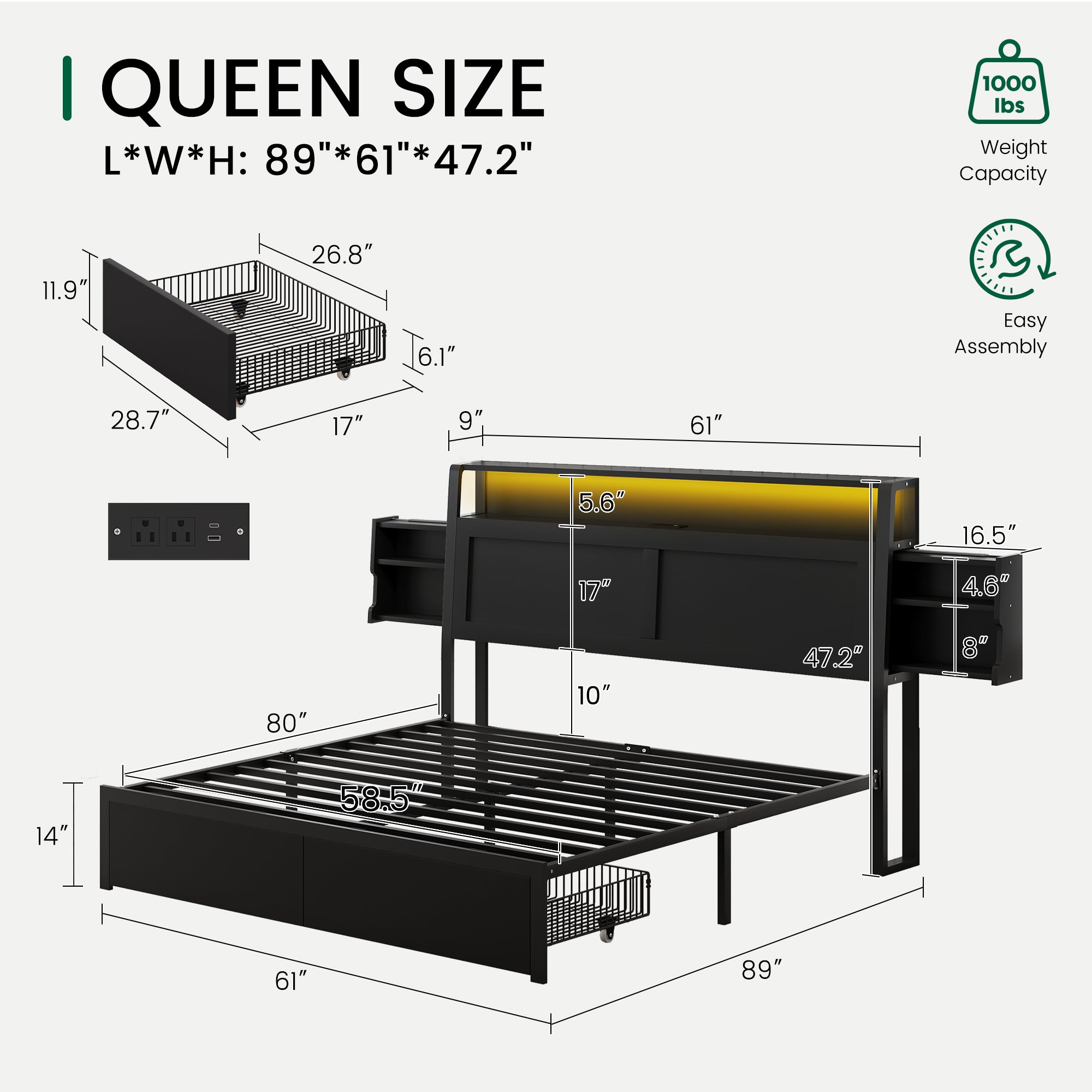 ShelfLit Bookcase Bed Frame