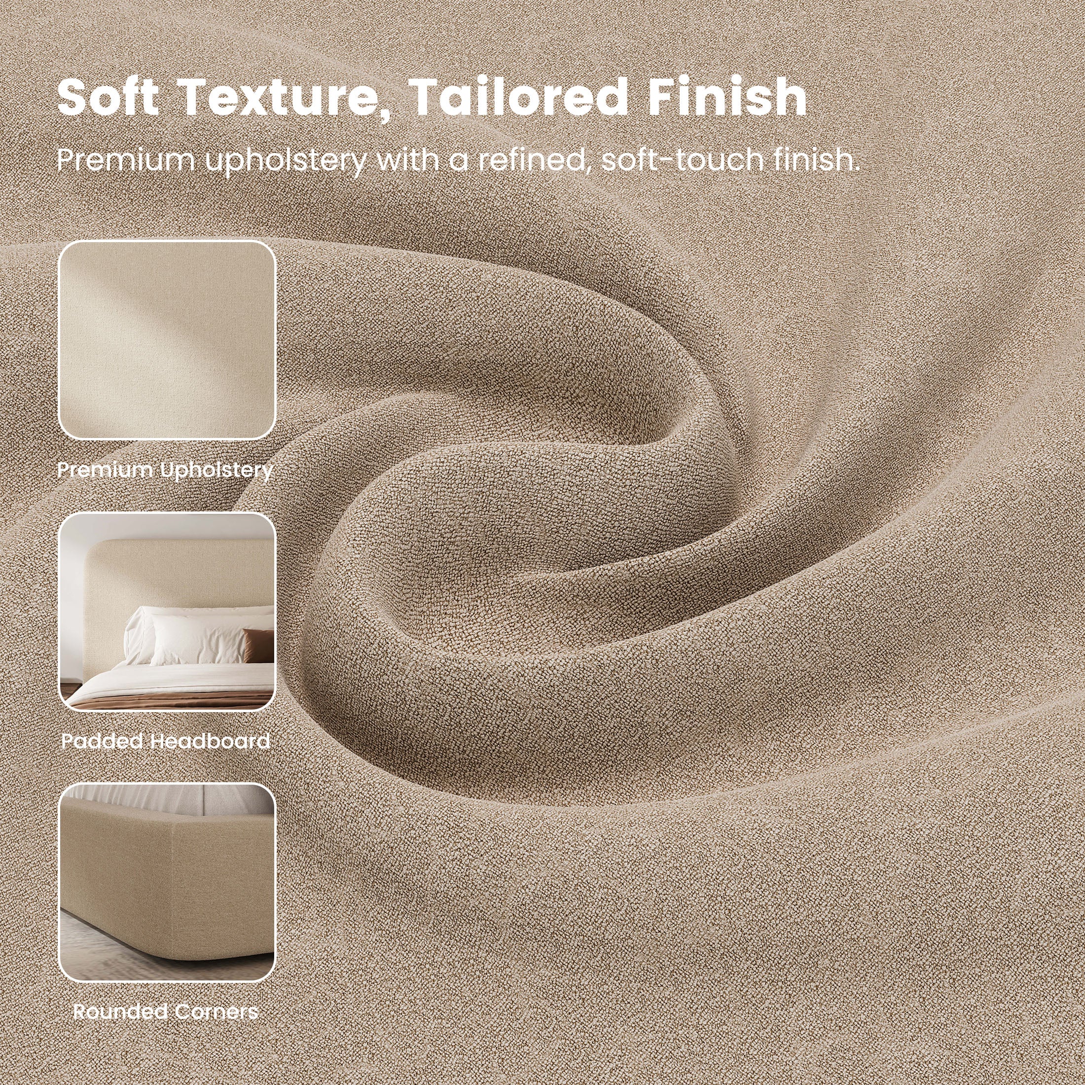 Elora Cloud Upholstered Bed Frame