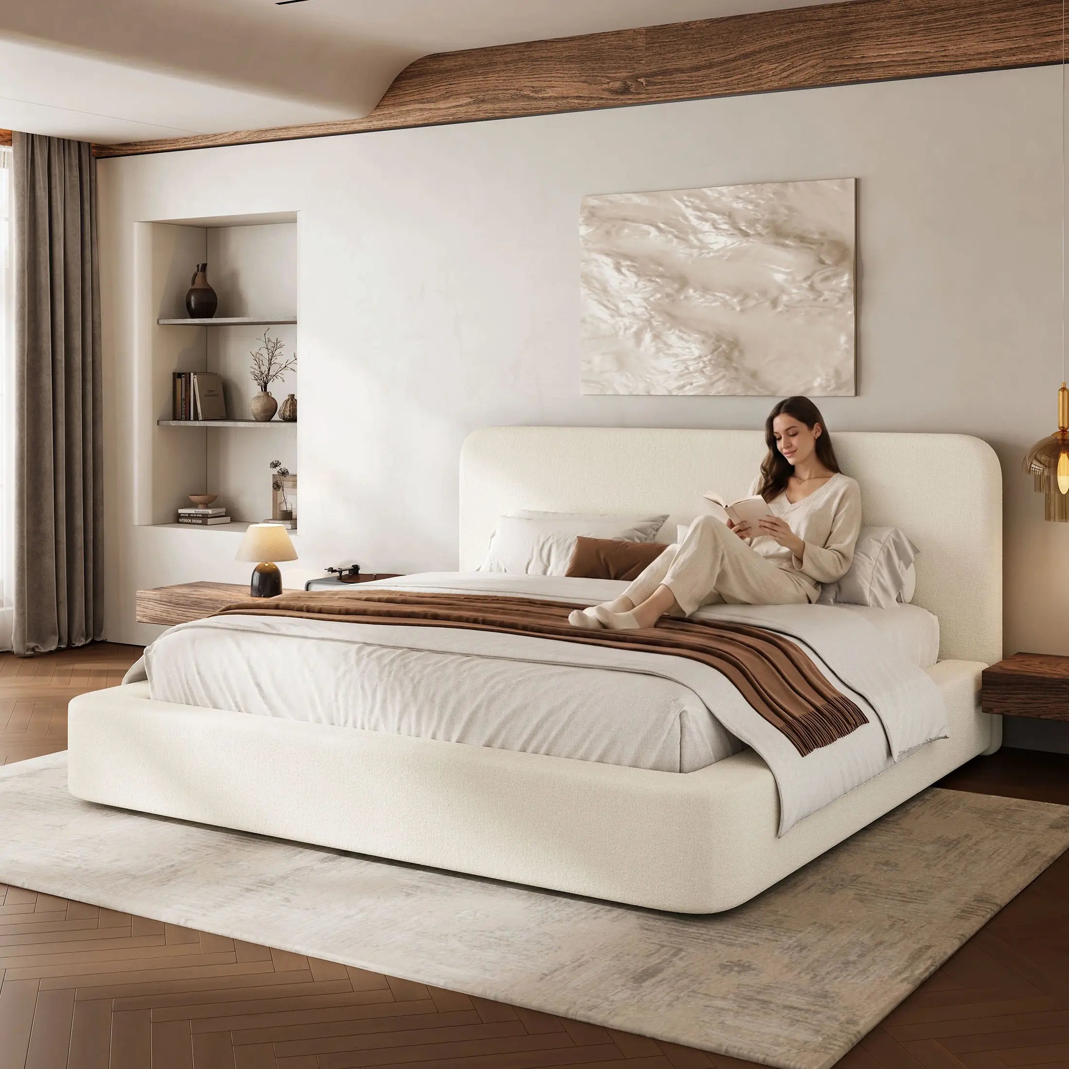 Elora Cloud Upholstered Bed Frame