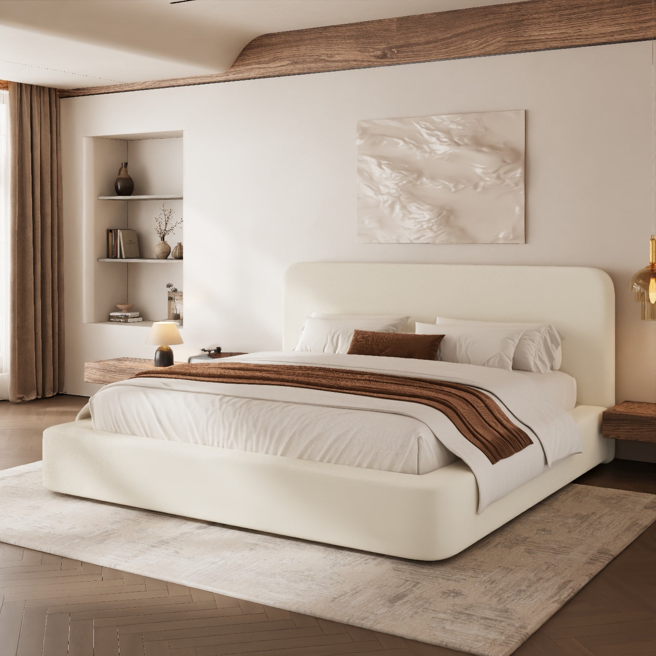 Elora Cloud Upholstered Bed Frame