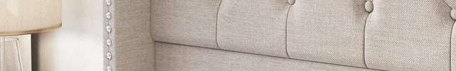 Larmace Modern Upholstered Platform Bed Frame with Button Tufted Velvet Wingback Headboard, 4 Storage Drawers Underneath