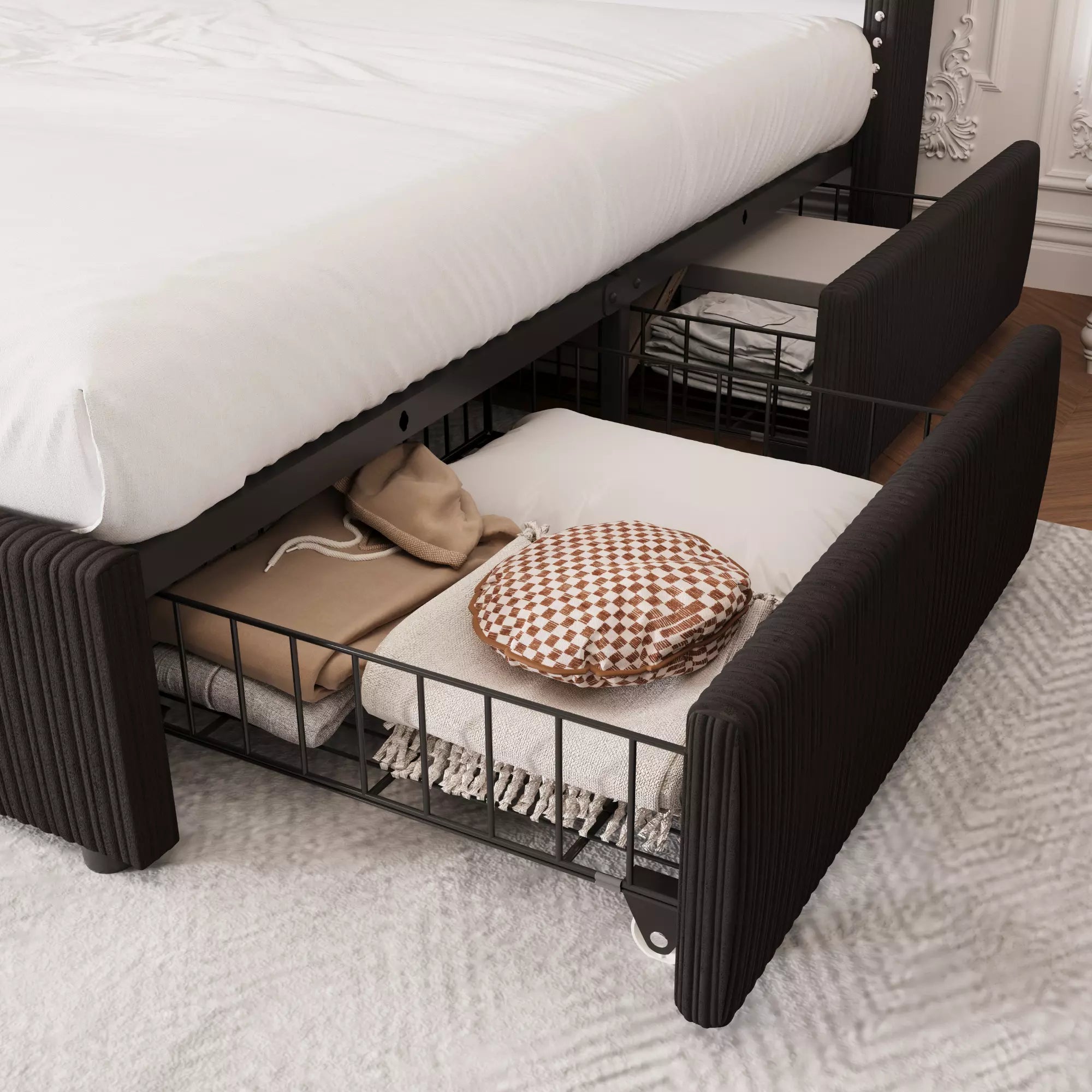 Elysia Corduroy Bed Frame