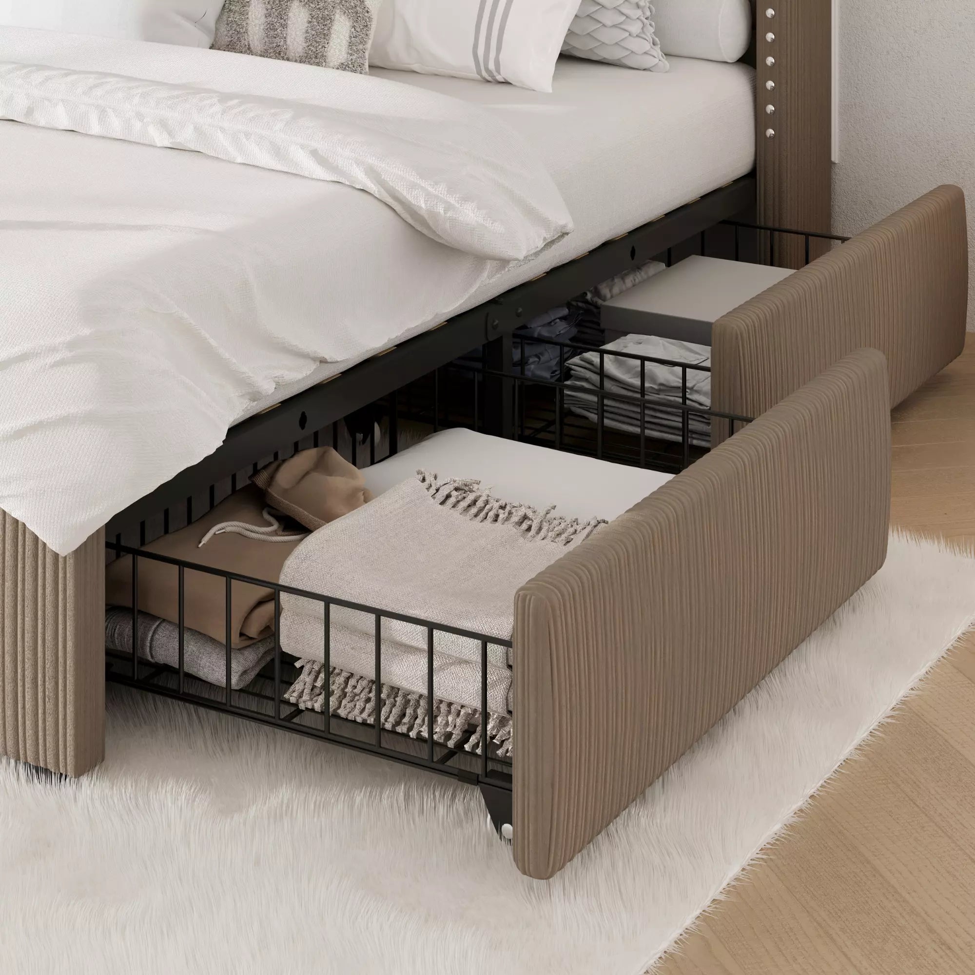 Elysia Corduroy Bed Frame
