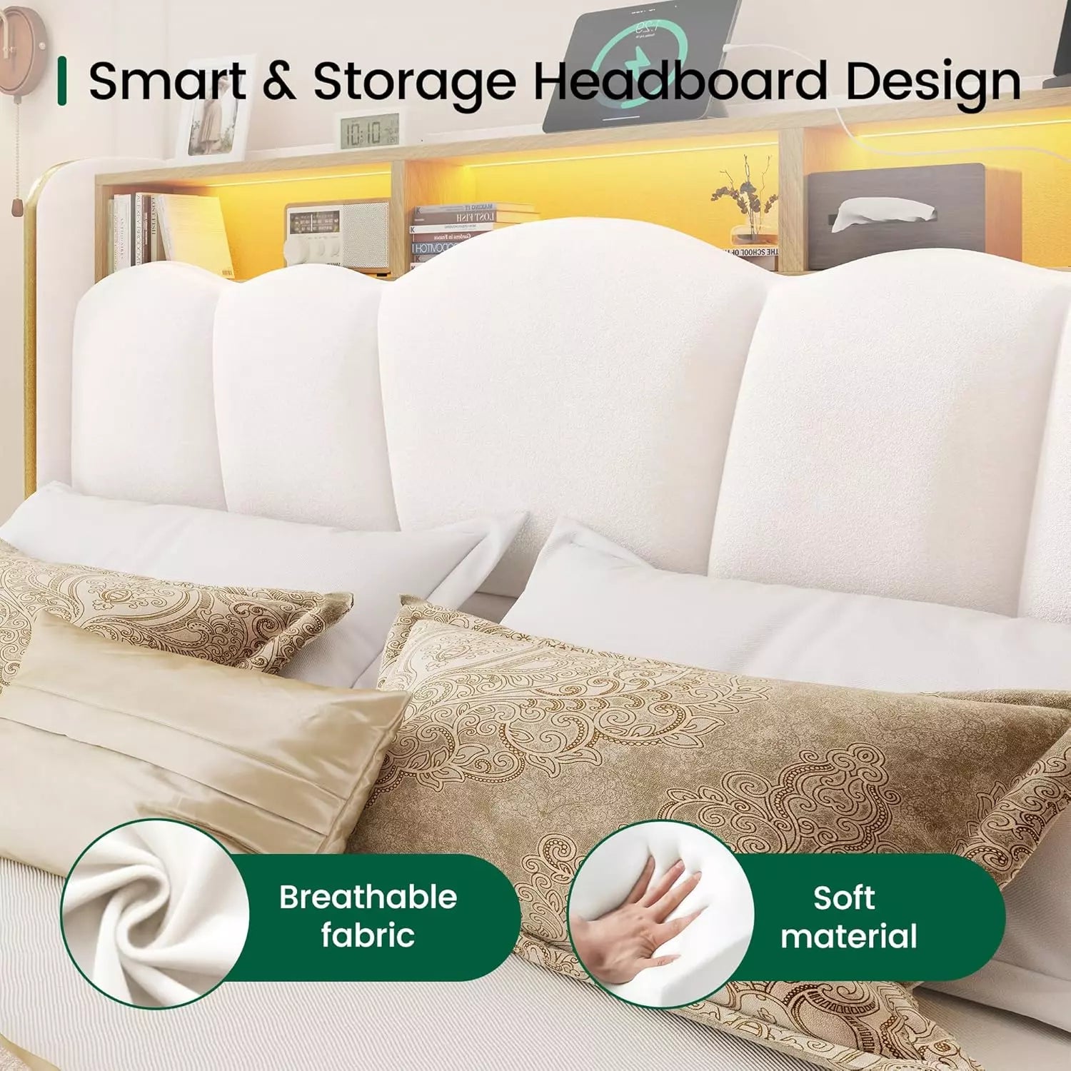 Melora Arch Velvet Bed Frame