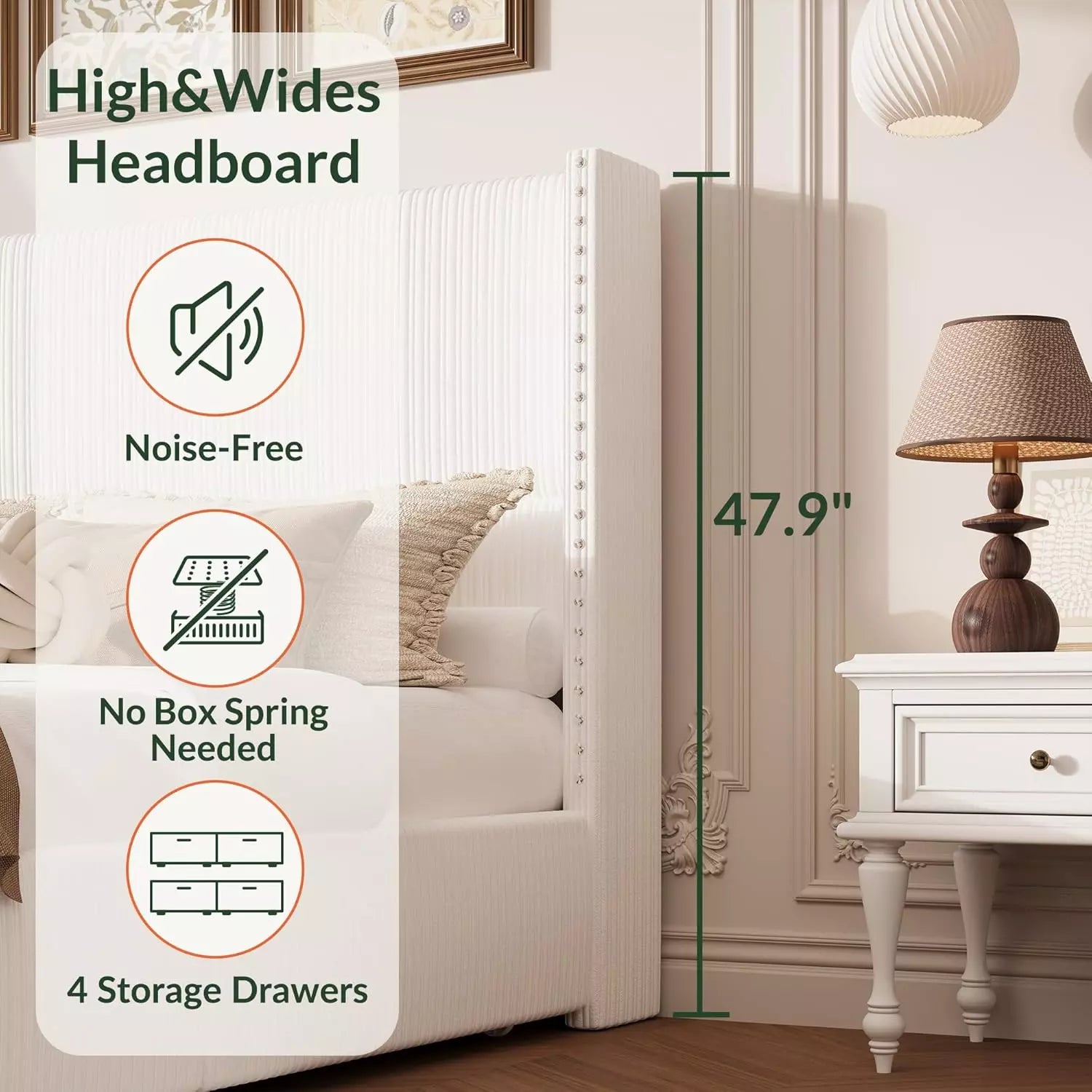 Elysia Corduroy Bed Frame