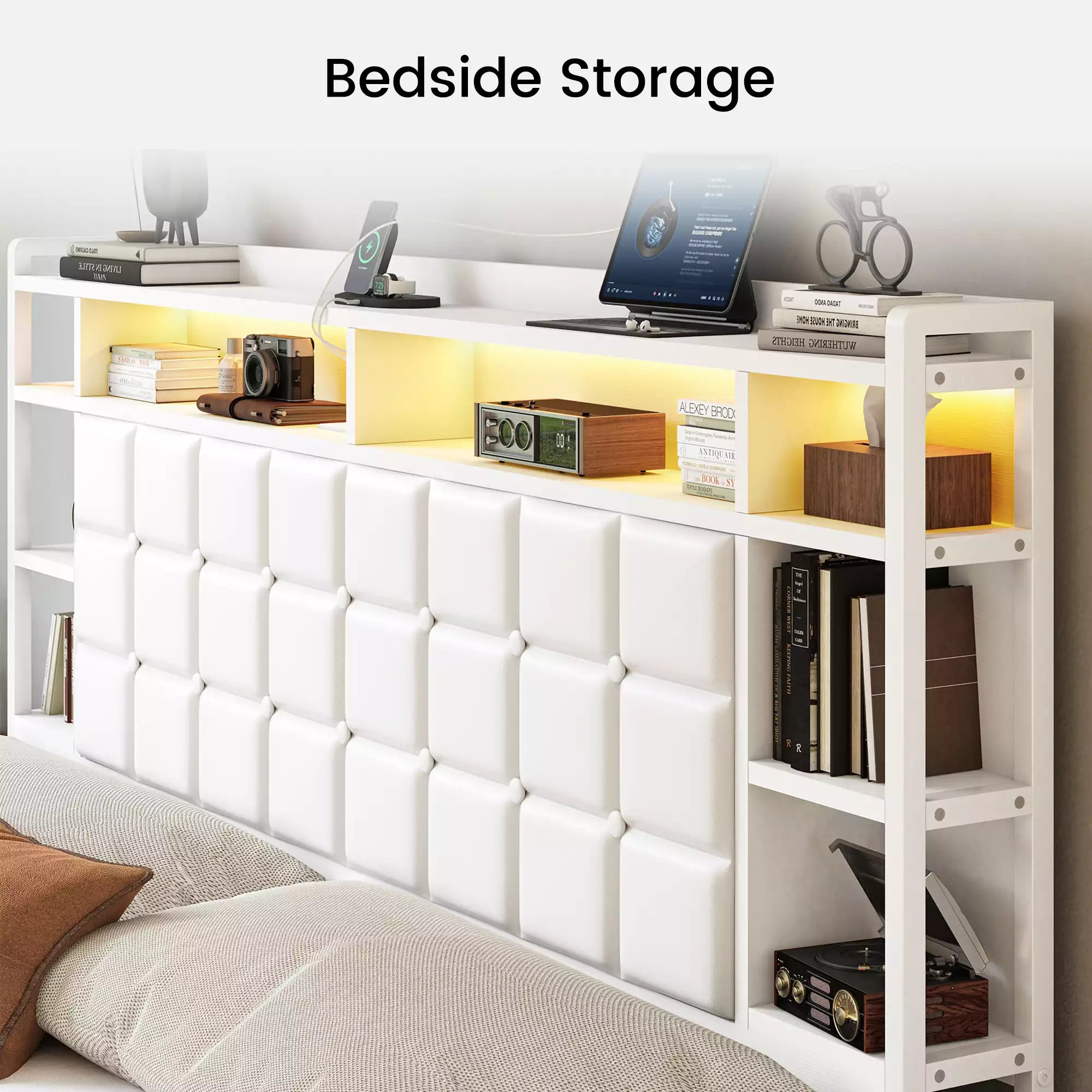 Cubes Bookcase Headboard Bed Frame