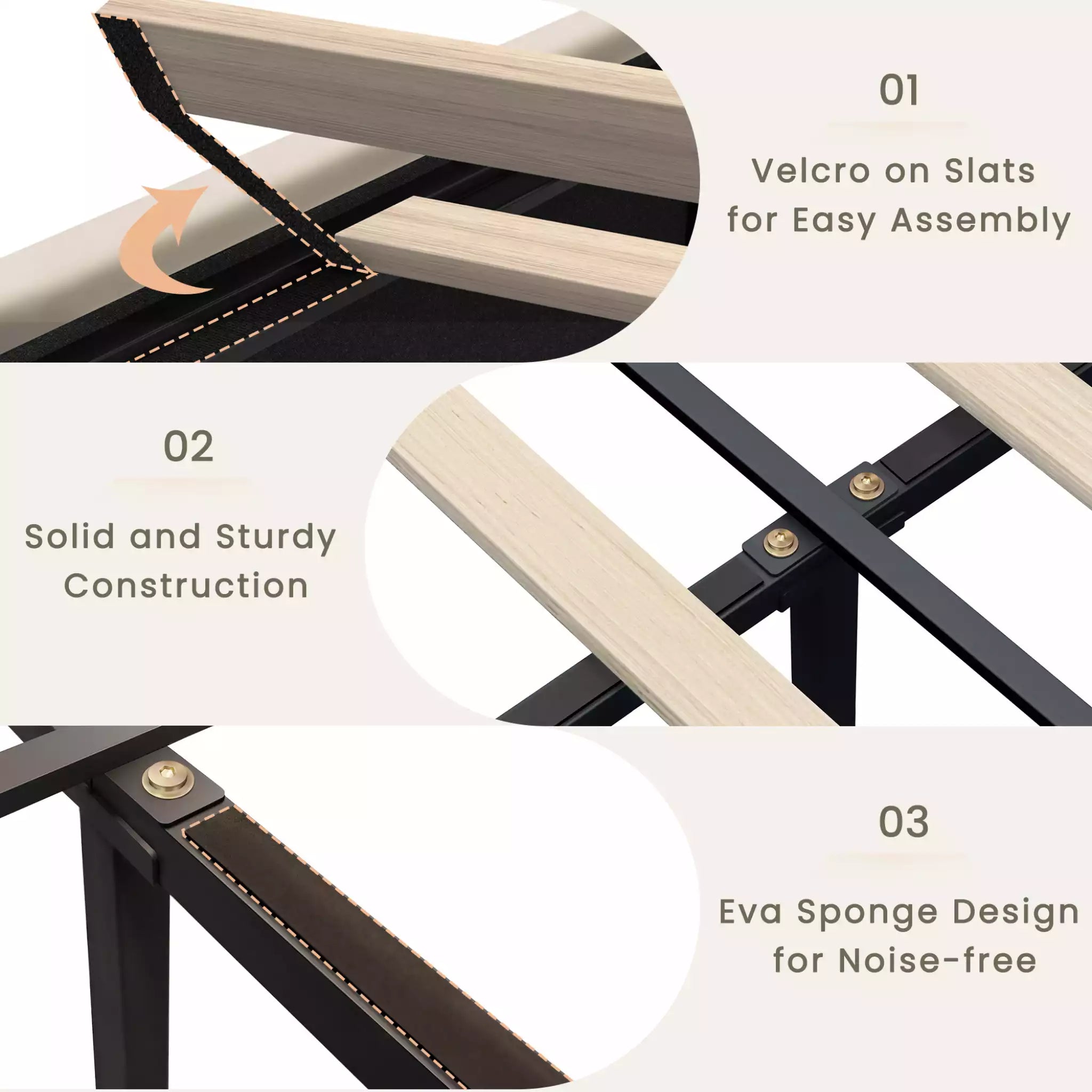 Nadell Velvet Bed Frame with Tall headboard