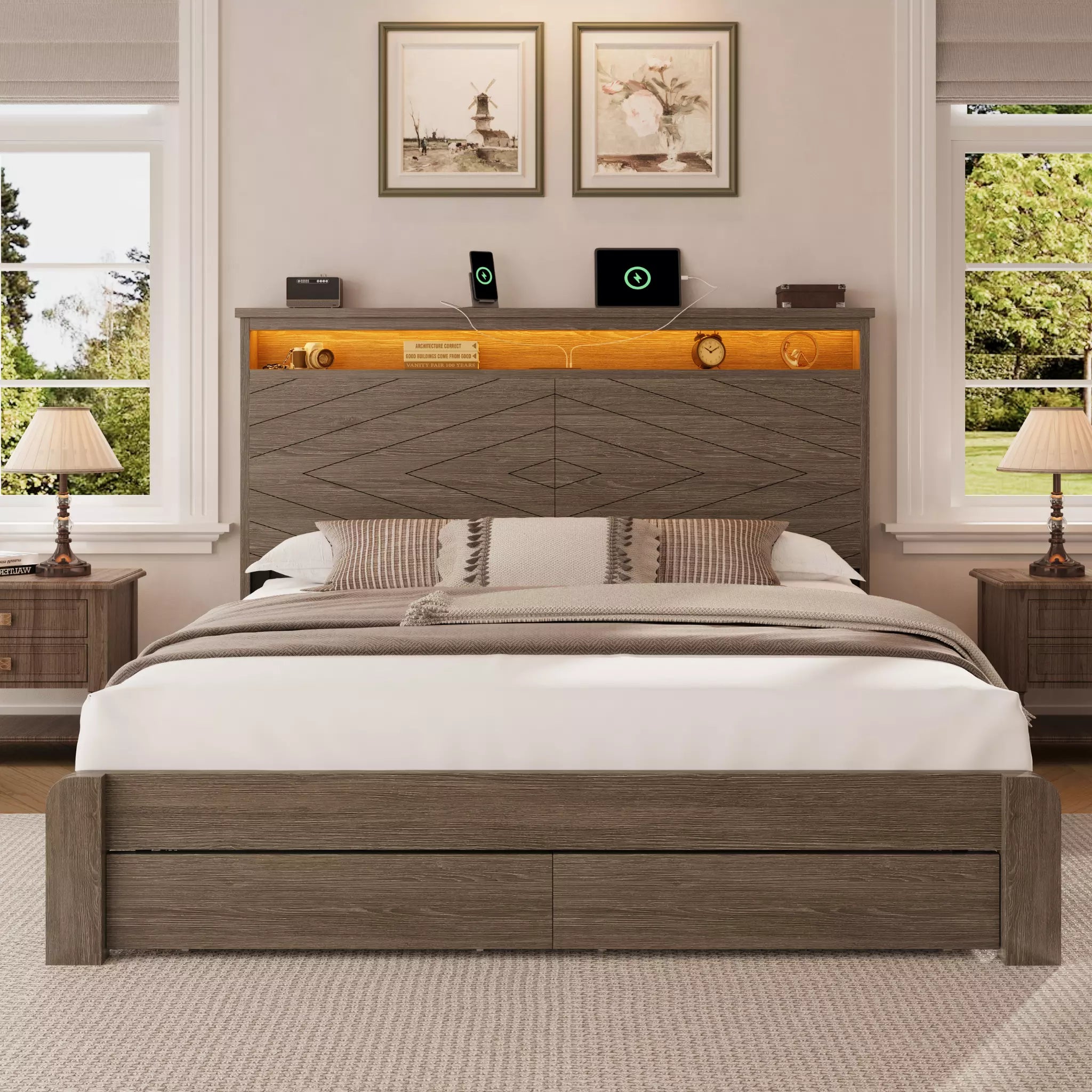 Arlo Farmhouse Bed Frame