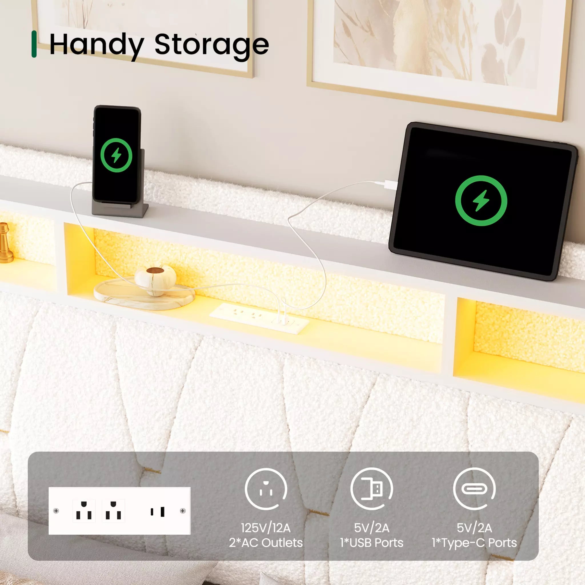 Covae Boucle Bed Frame