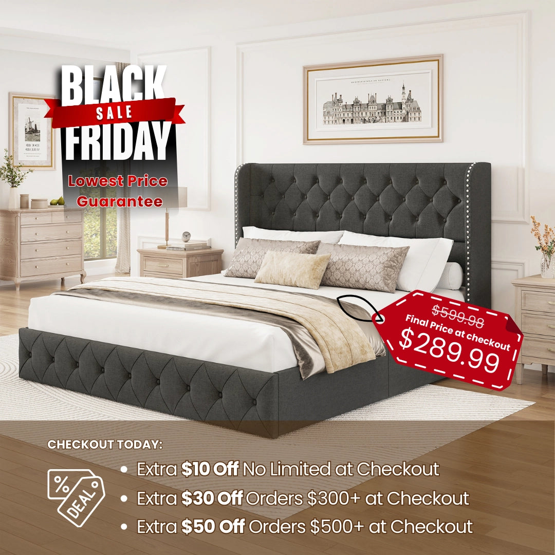 Korall Linen Bed Frame