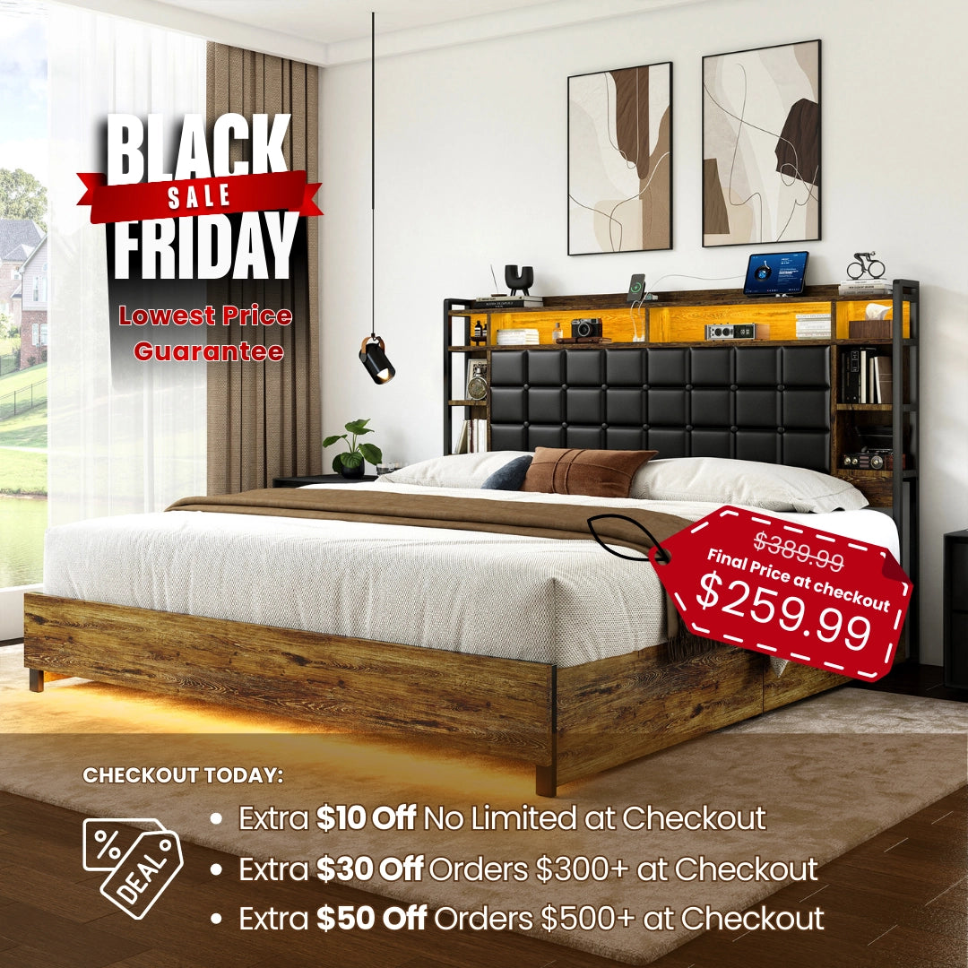 Cubes Bookcase Headboard Bed Frame