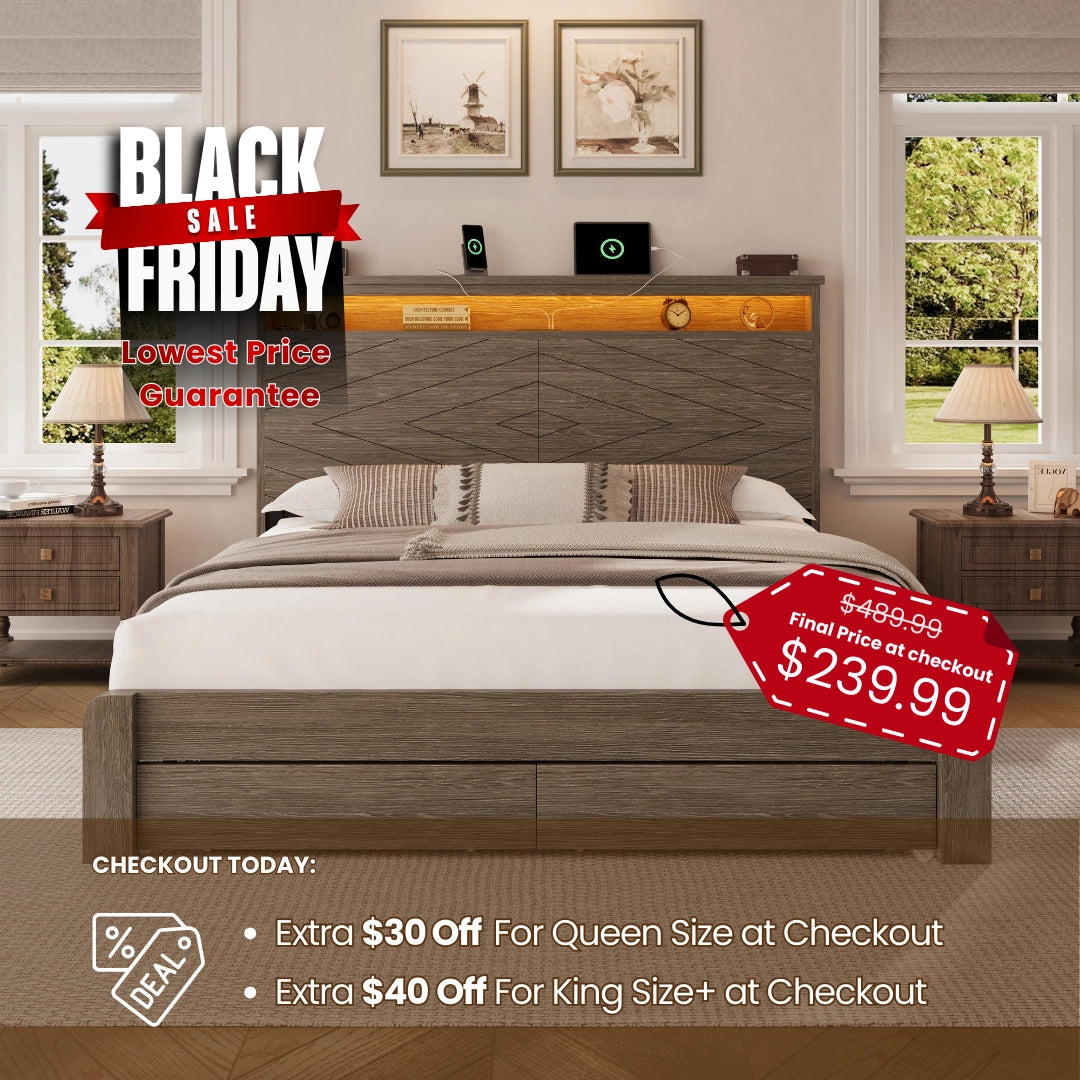 Arlo Farmhouse Bed Frame