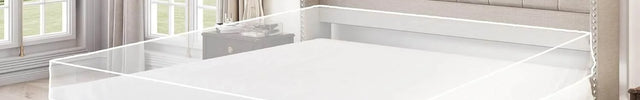 Larmace Modern Upholstered Platform Bed Frame with Button Tufted Velvet Wingback Headboard, 4 Storage Drawers Underneath