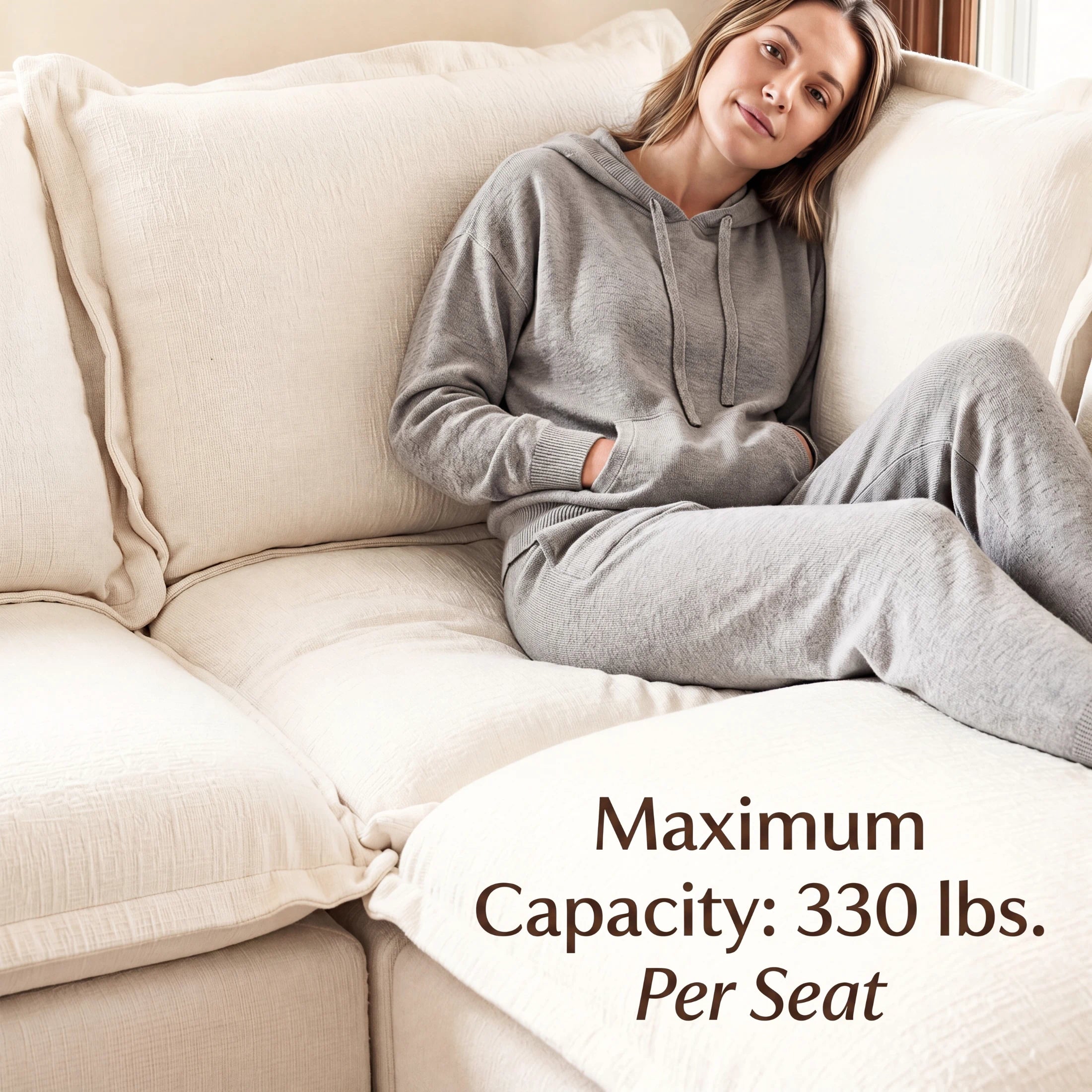 Anatomy of 11" thick cloud sofa cushion with high-density foam and pocket springs.
