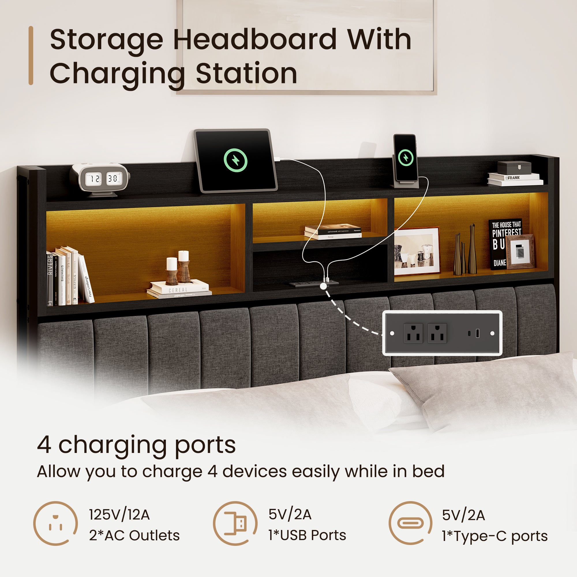 Softo Storage Bookcase Bed Frame