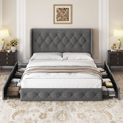 queen beds with drawers