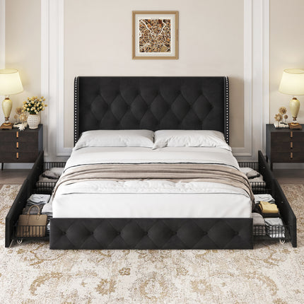 queen beds with storage