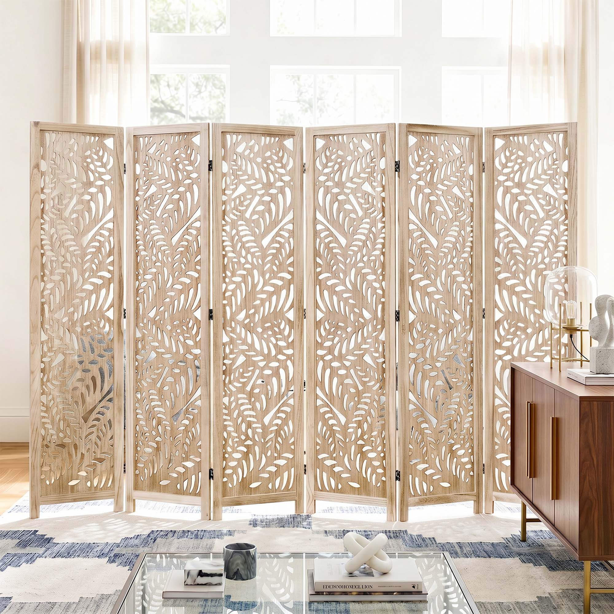 Sora 67" Solid Wood Room Divider