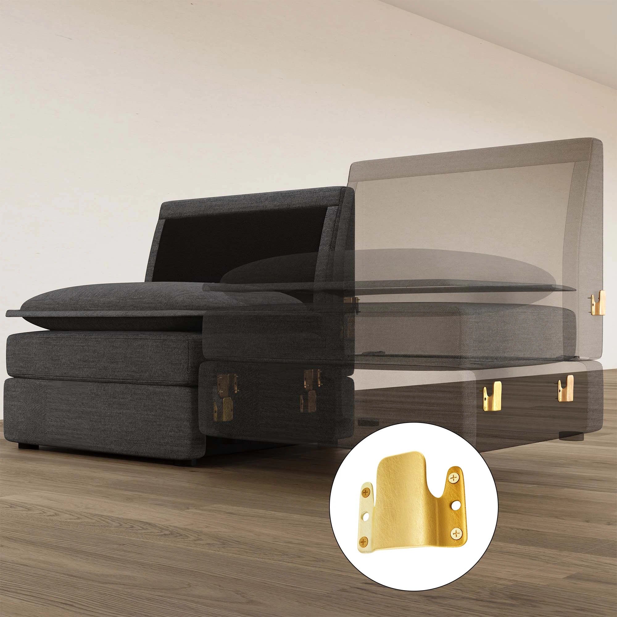 Densa L Shaped Sectional Cloud Sofa | 3-4 Seater |  Spring Cushion | 97"~125"
