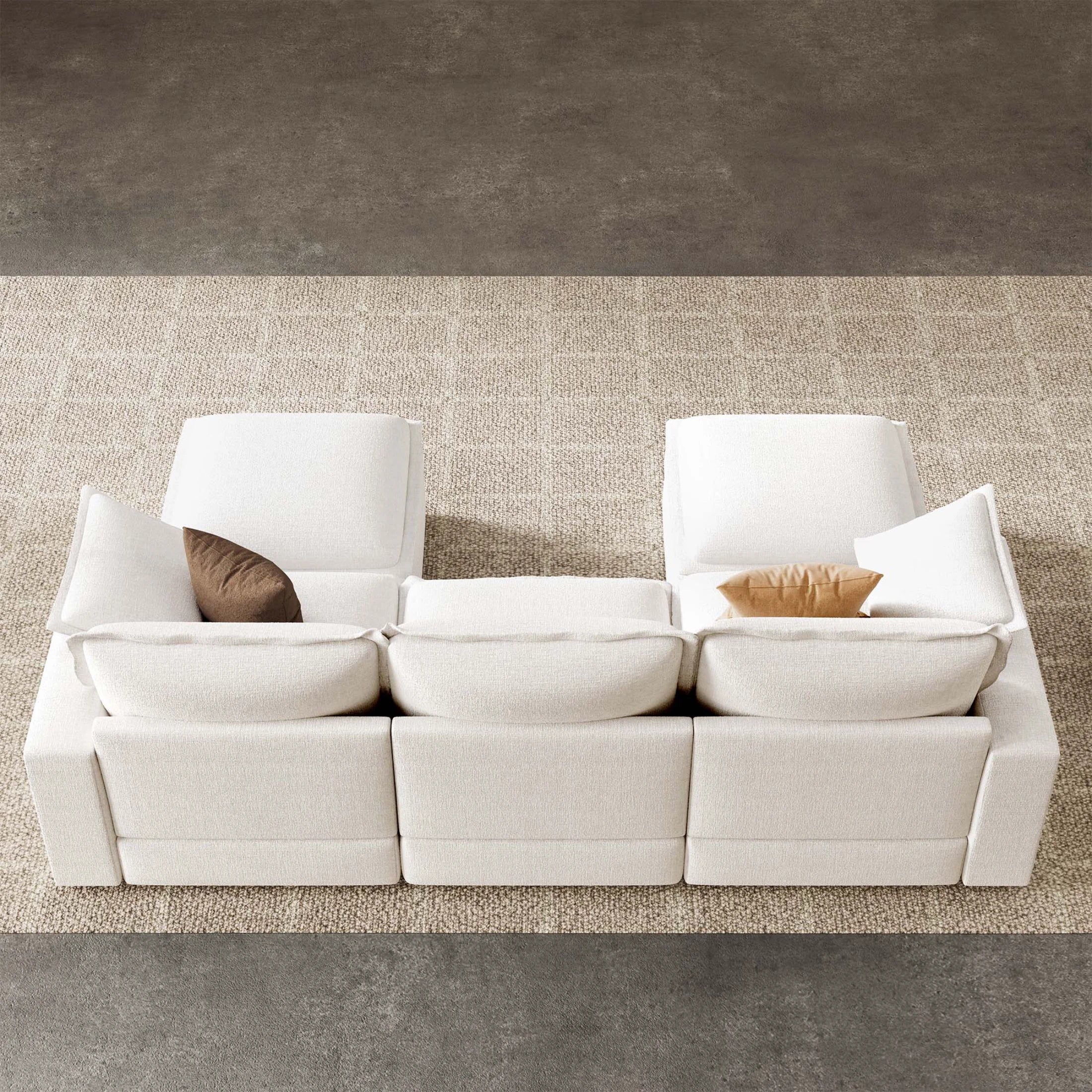 Densa U-Shaped Sectional Cloud Sofa | 3-4 Seater | Spring Cushion |97"-125"