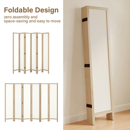 Talen  67" Washable Fabric Wooden Room Divider