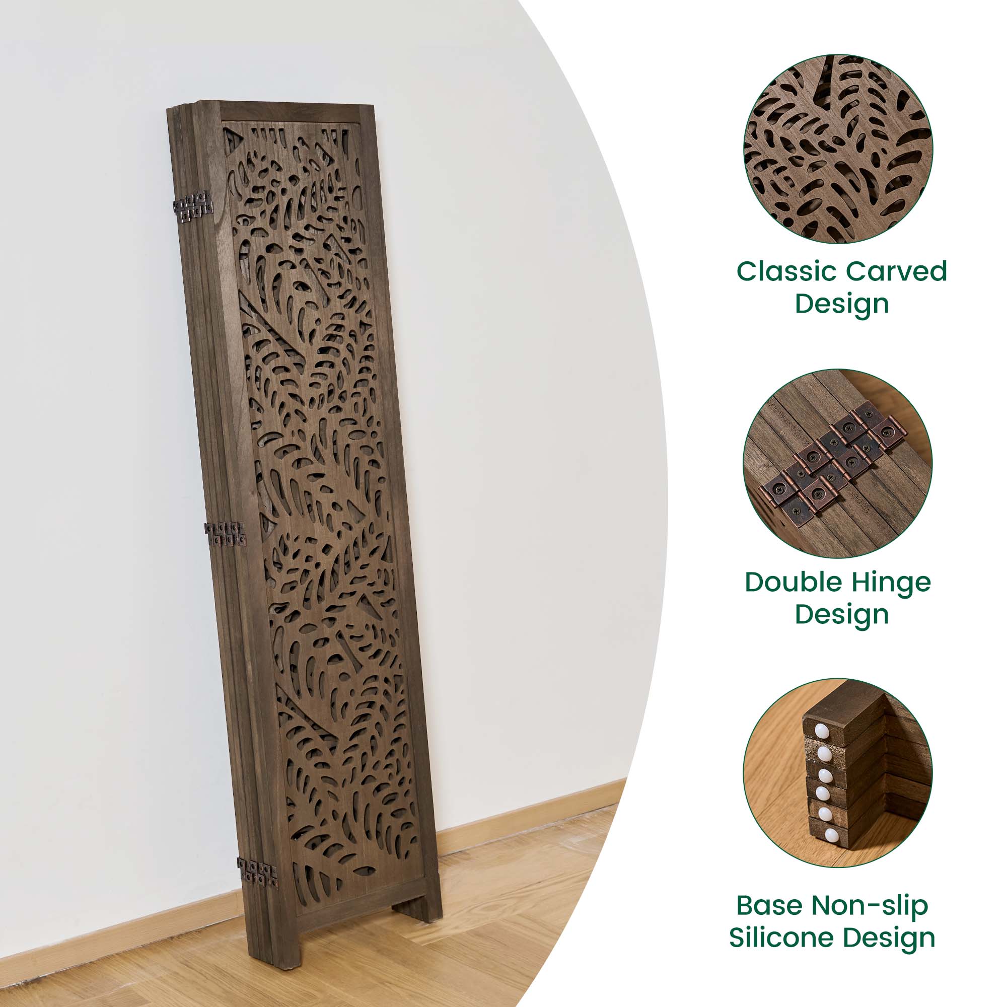 Sora 67" Solid Wood Room Divider