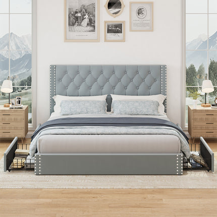 bed frame with headboard