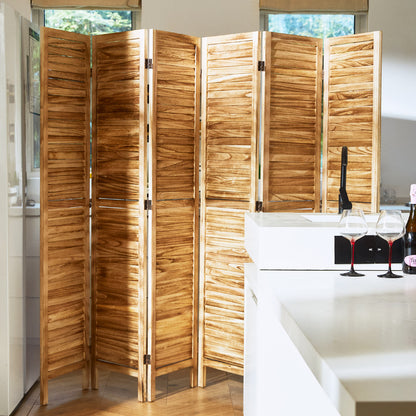 Classic 67" Louvered Wooden Room Divider