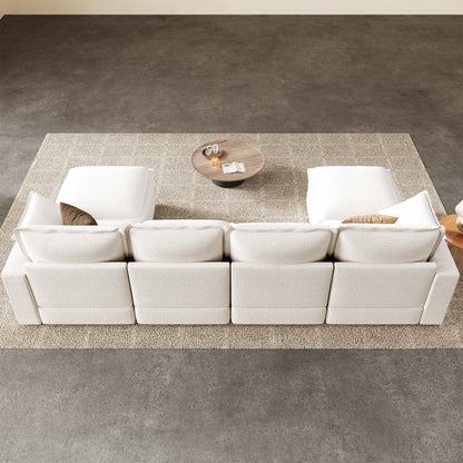 Densa U-Shaped Sectional Cloud Sofa | 3-4 Seater | Spring Cushion |97"-125"