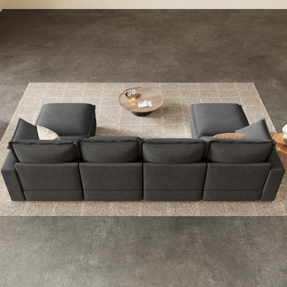 Densa U-Shaped Sectional Cloud Sofa | 3-4 Seater | Spring Cushion |97"-125"