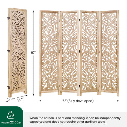 Sora 67" Solid Wood Room Divider
