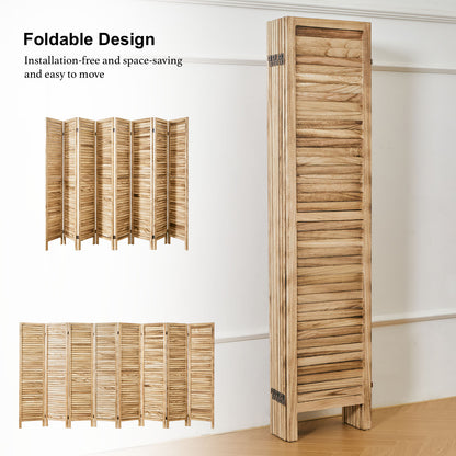 Classic 67" Louvered Wooden Room Divider
