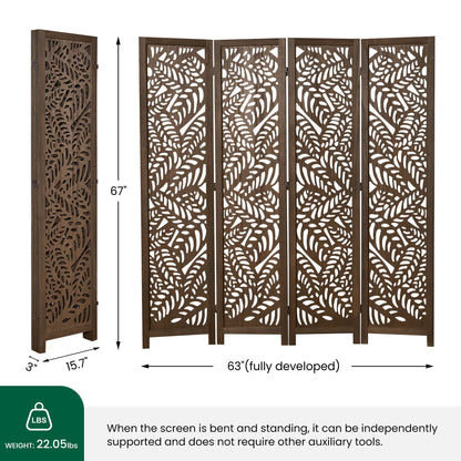 Sora 67" Solid Wood Room Divider