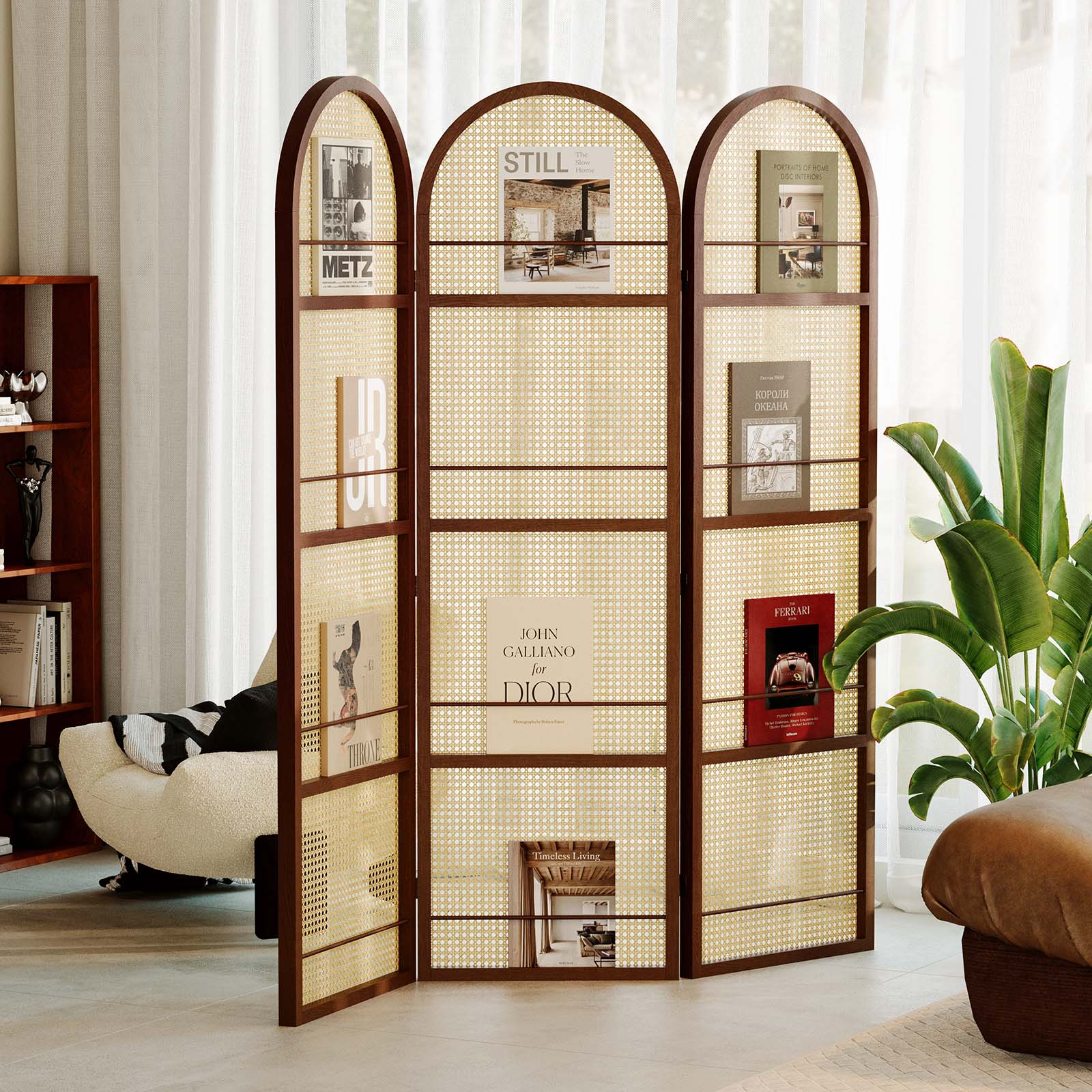 BOHO 67" Arched Folding Room Divider