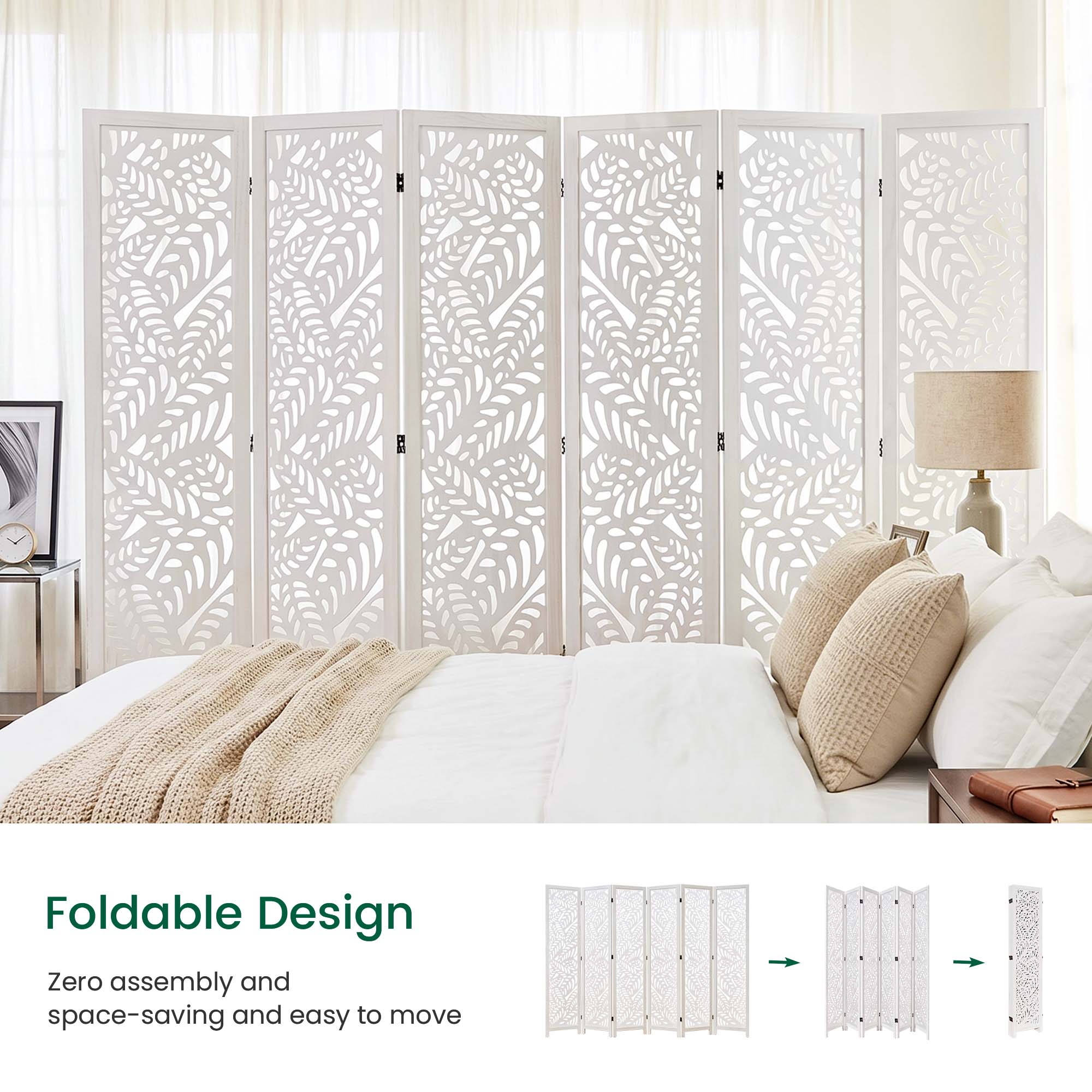 Sora 67" Solid Wood Room Divider