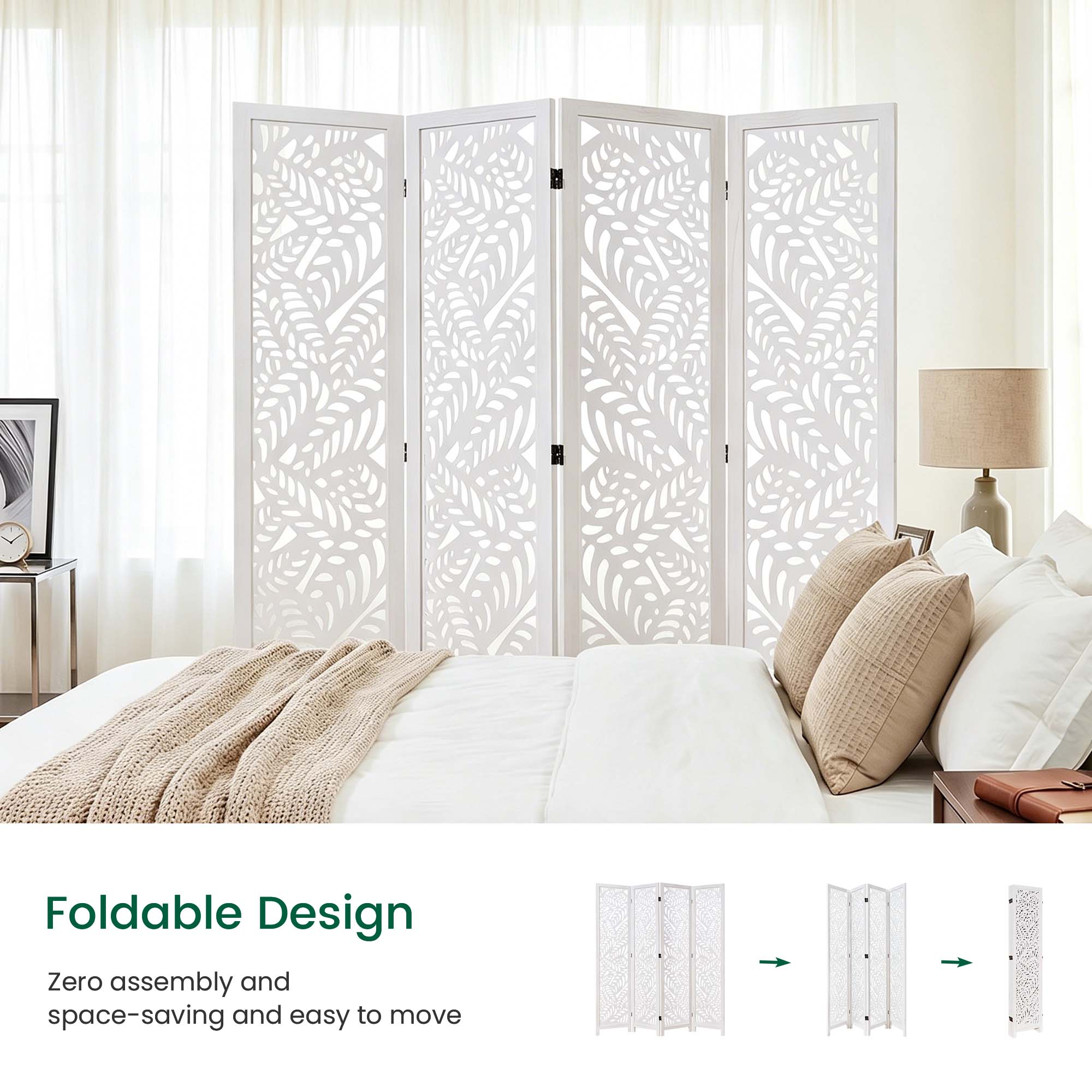 Sora 67" Solid Wood Room Divider